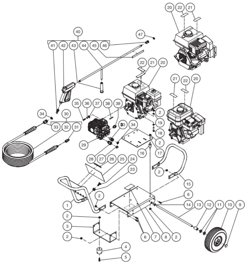 CA-2403-0MHB,CA-2403-0MRB (sn:0-10731626) Frame Assembly Parts by Mi-T-M