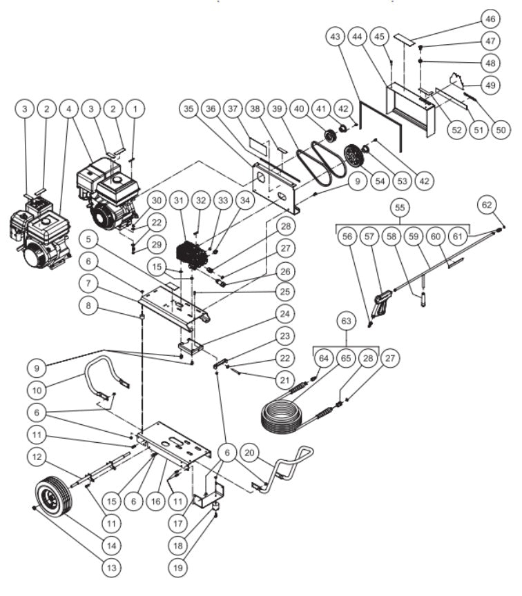 CBA-4004-0MHB (sn:10455301-10734403), CBA-4004-0MRB (sn:10455300-10734403) Frame Assembly Parts By Mi-T-M