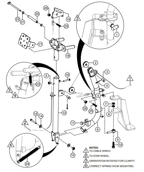 Fresno Boom Assembly Parts For PRO36-46 Trowels by Multiquip Whiteman