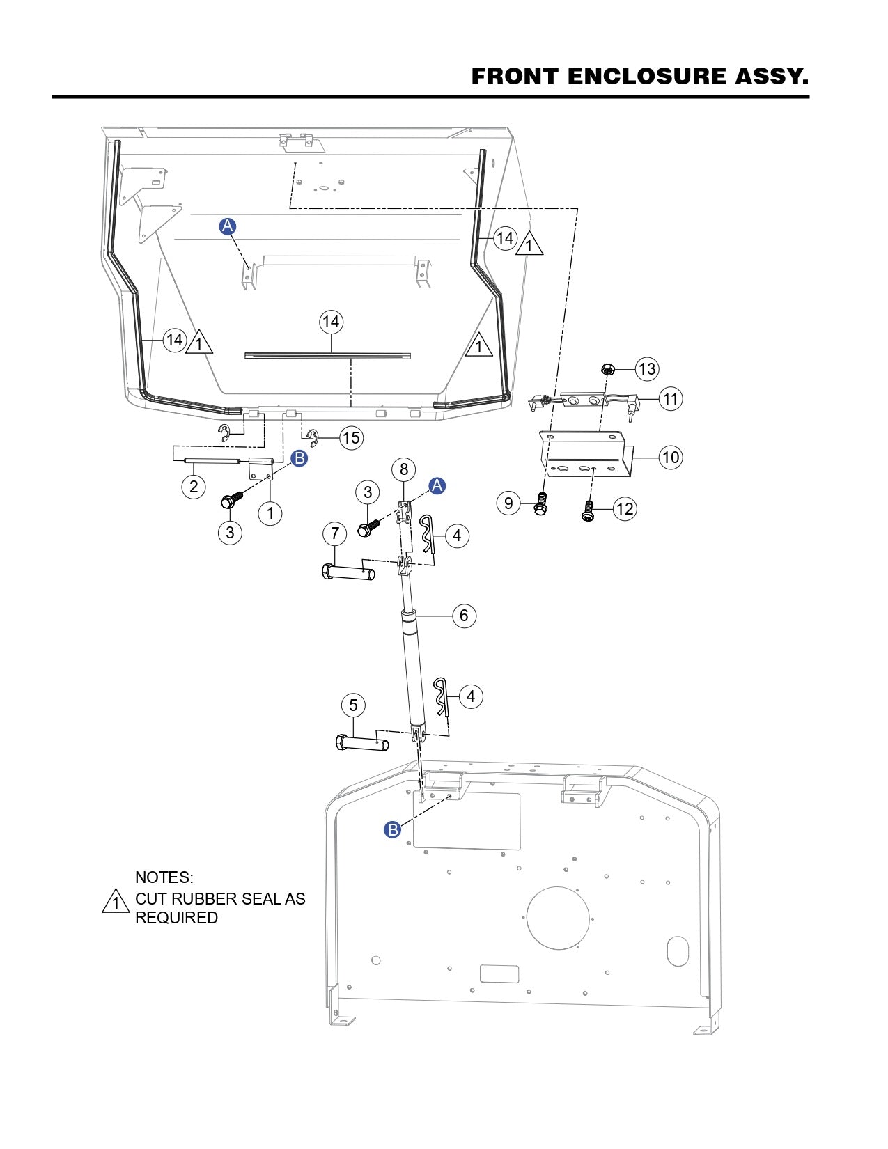 GBX GloBug Lighting System Front Enclosure Assembly Parts by Multiquip