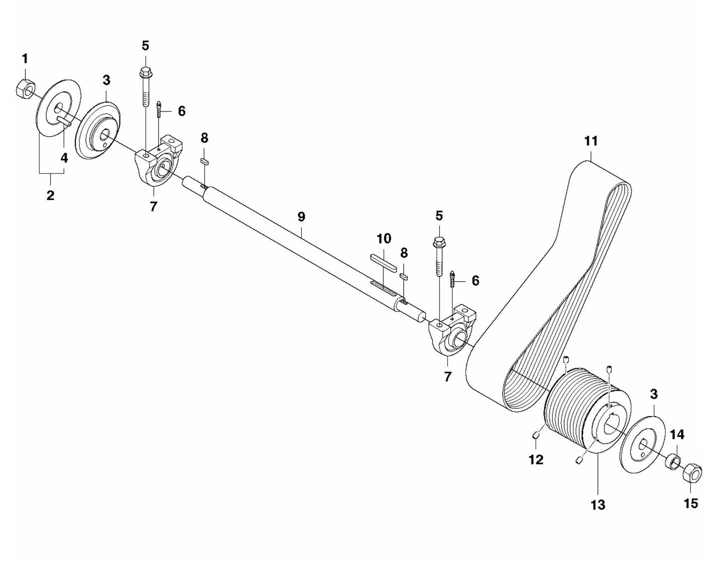 FS3500 G Blade Shaft Assembly Parts