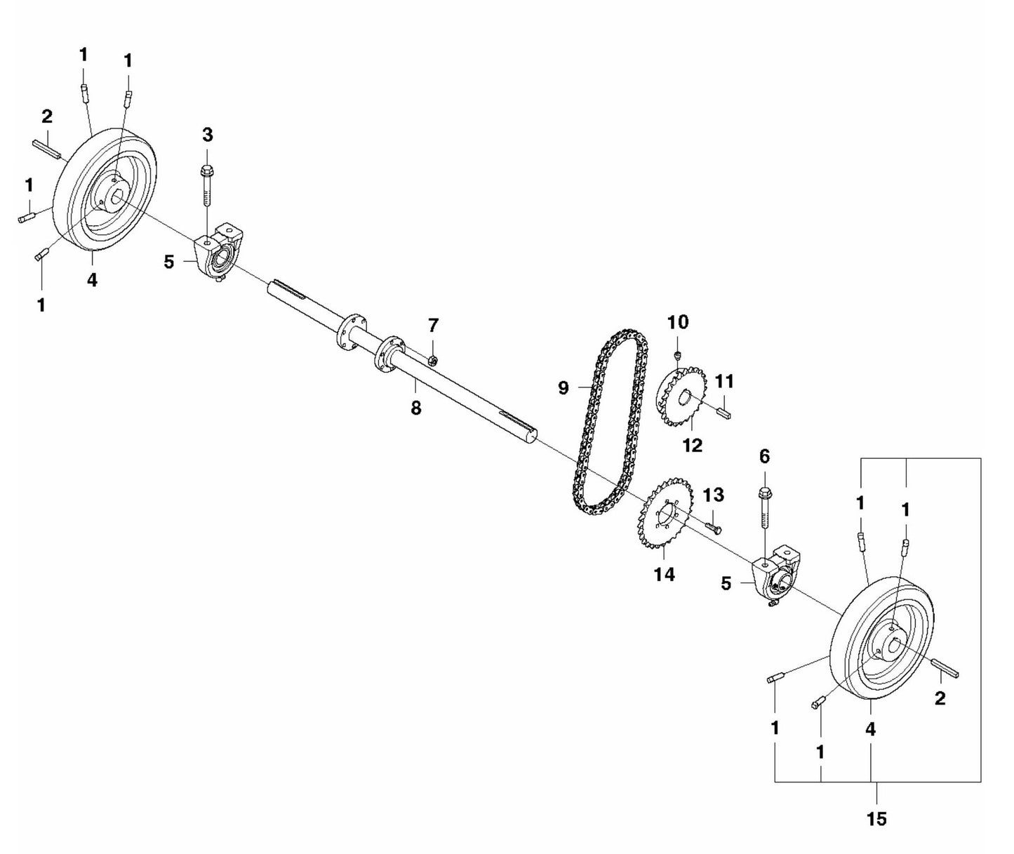 FS3500 G Rear Axle Assembly Parts