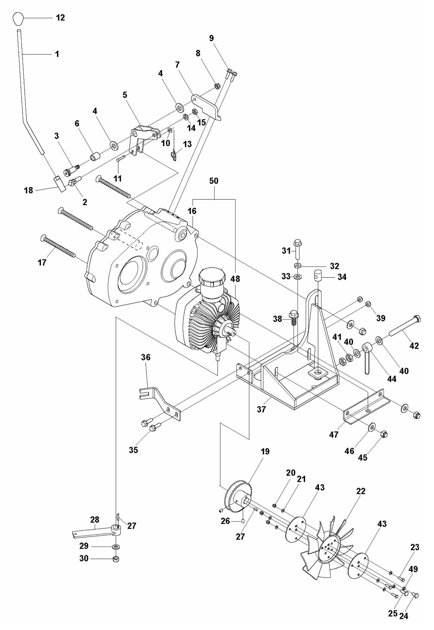 FS3500 G Transmission Assembly Parts