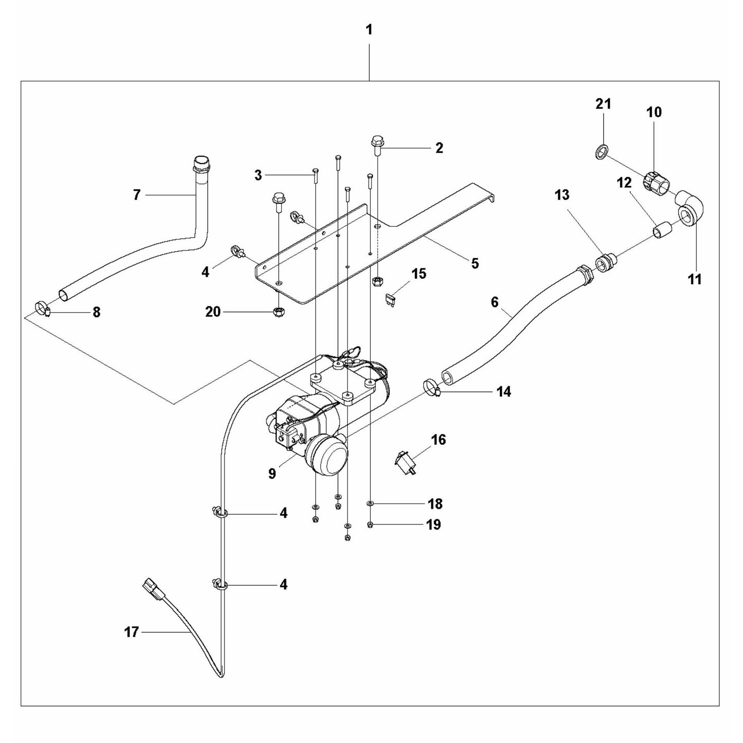 FS3500 G Water Pump Assembly Parts