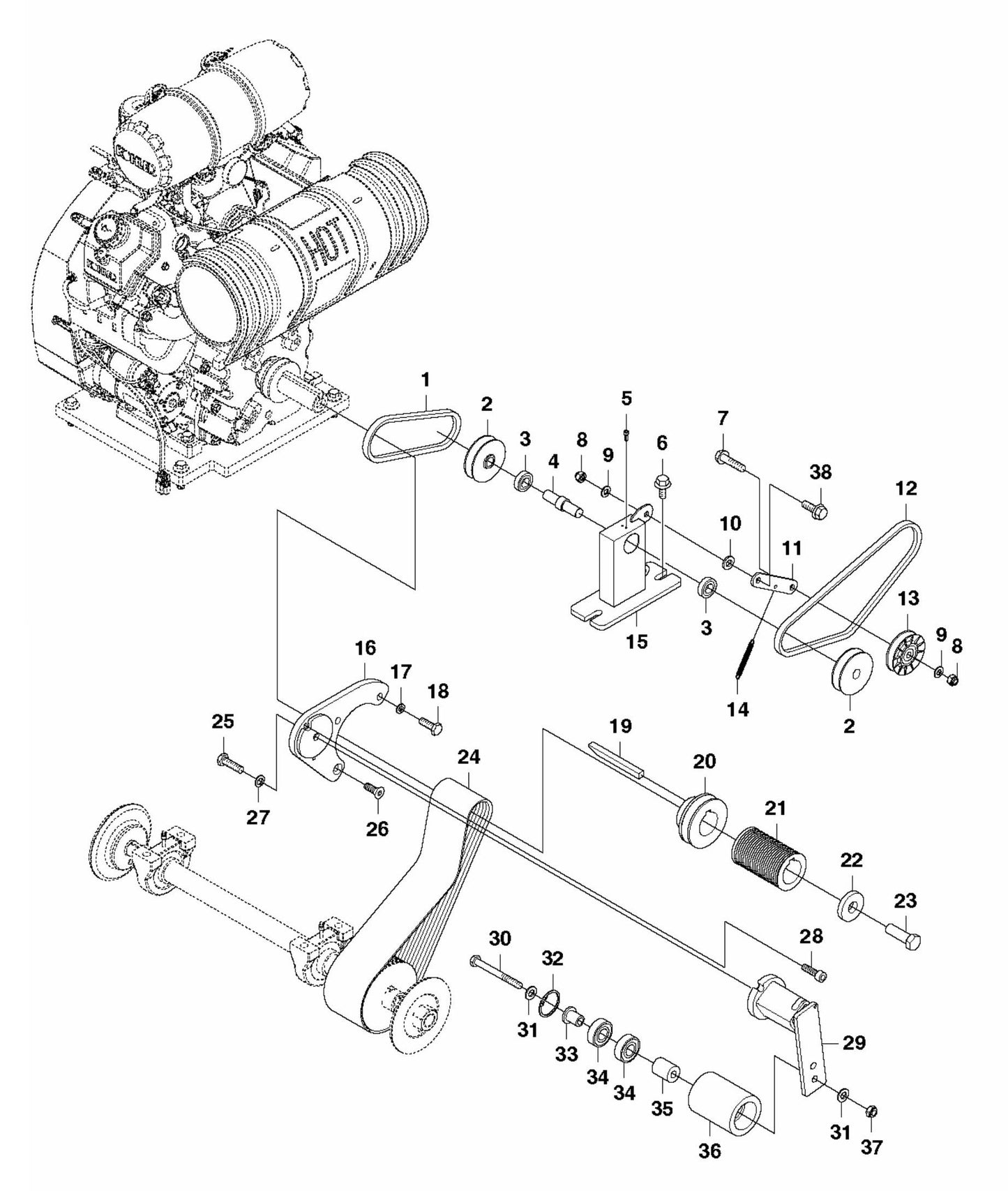 FS3500 G Belt Assembly Parts