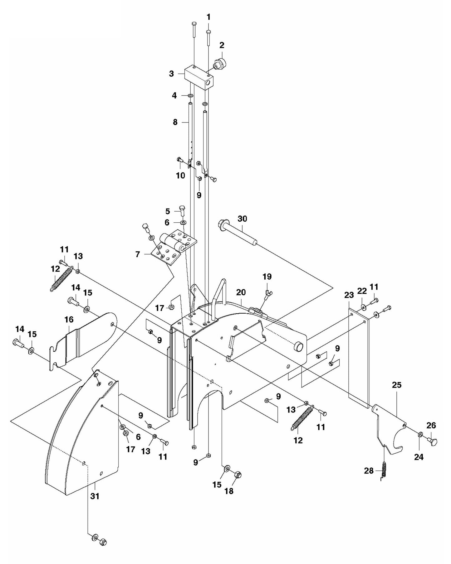 FS3500 G Blade Guard 20" Assembly Parts