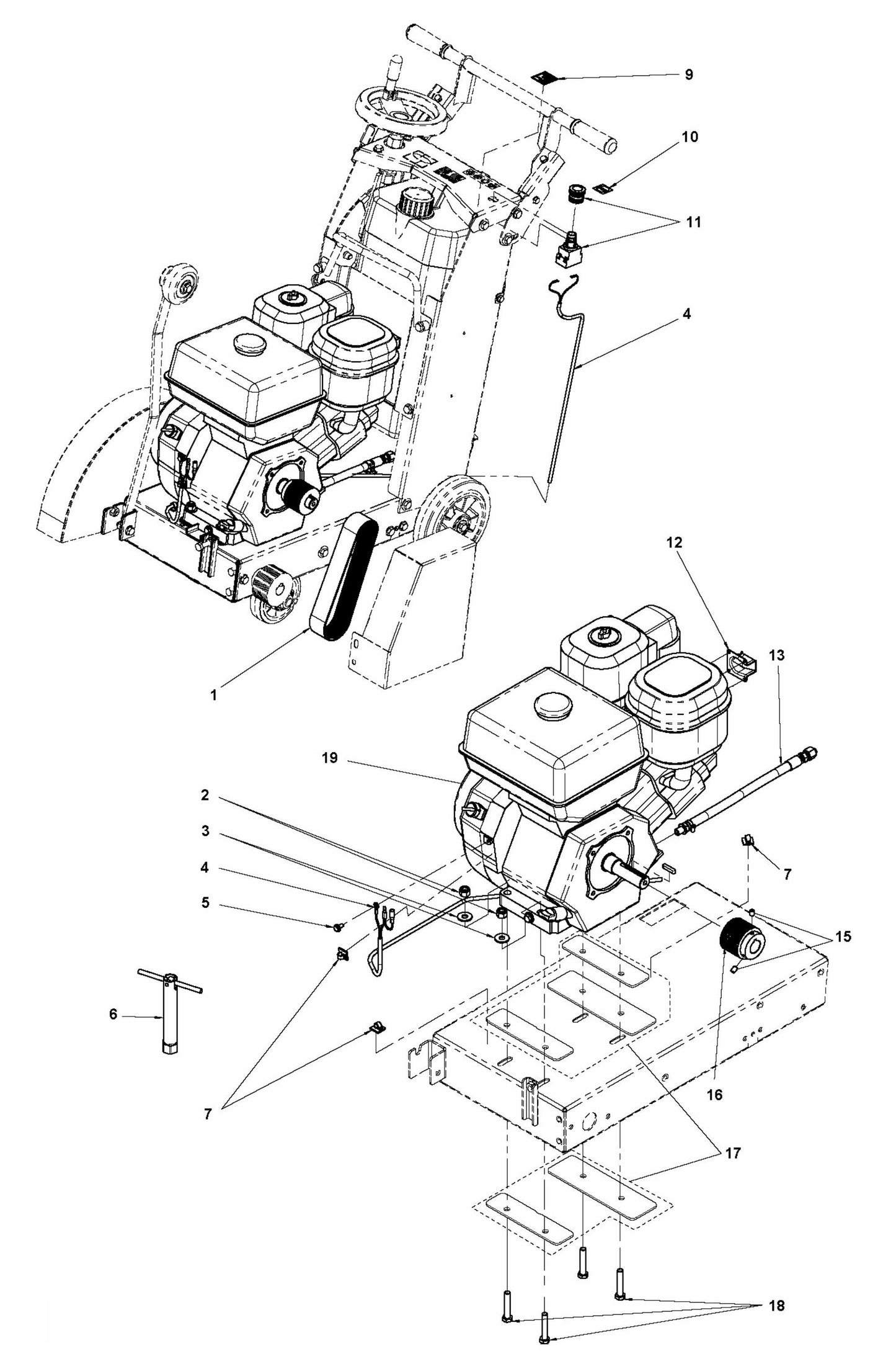 FS400LV Engine Assembly Parts