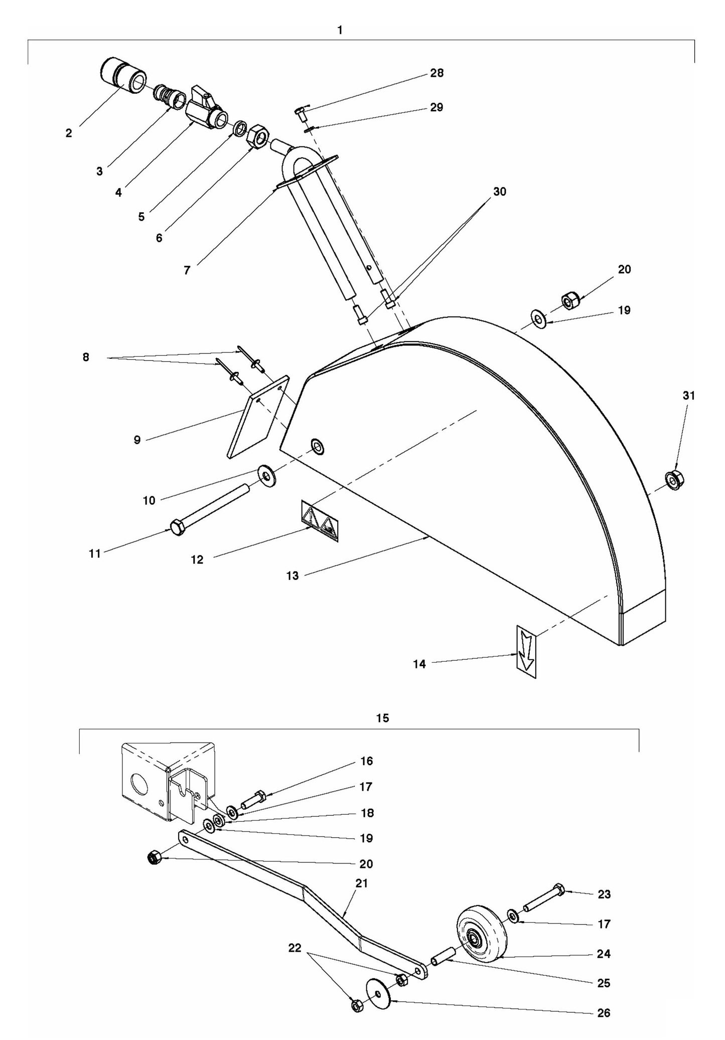 FS400LV Blade Guard Guide Assembly Parts