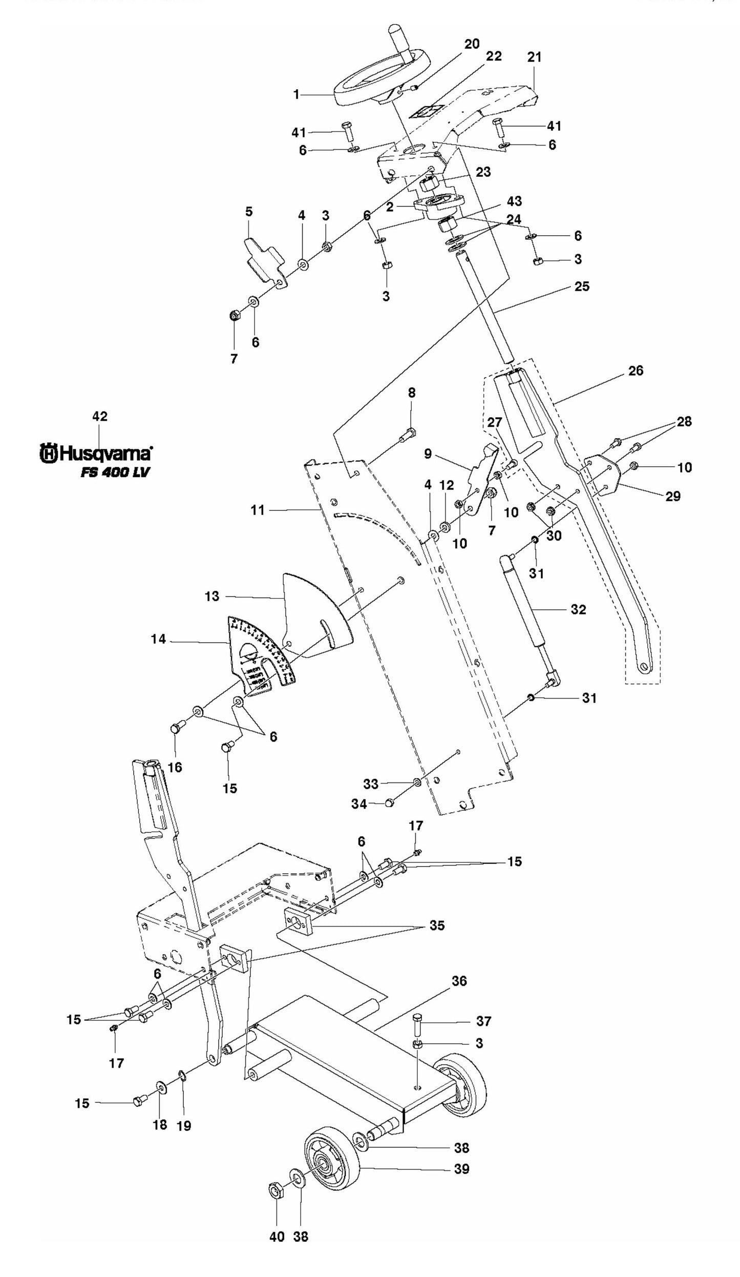 FS400LV Height Adjustment Assembly Parts