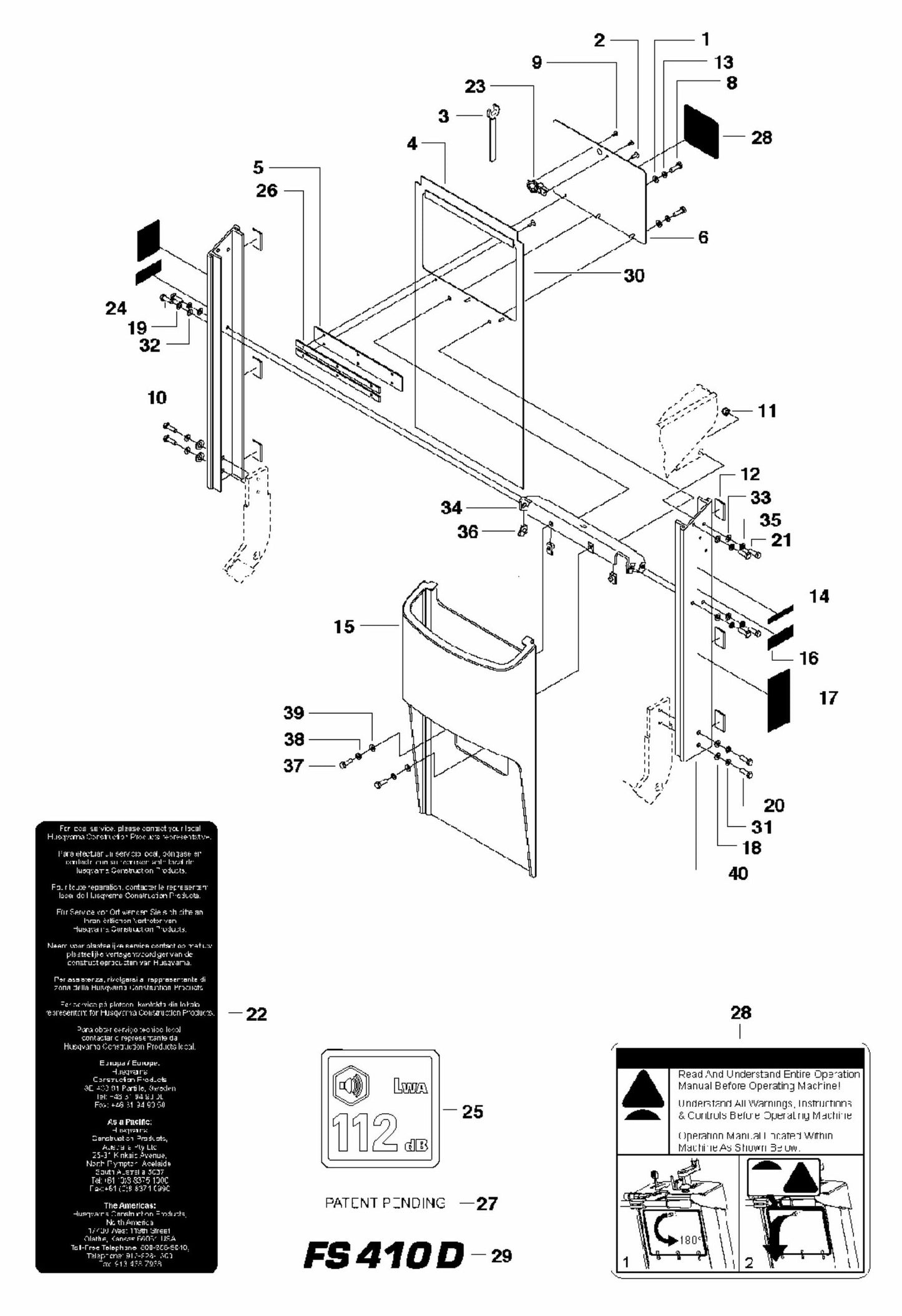 FS410 D Toolbox Assembly Parts