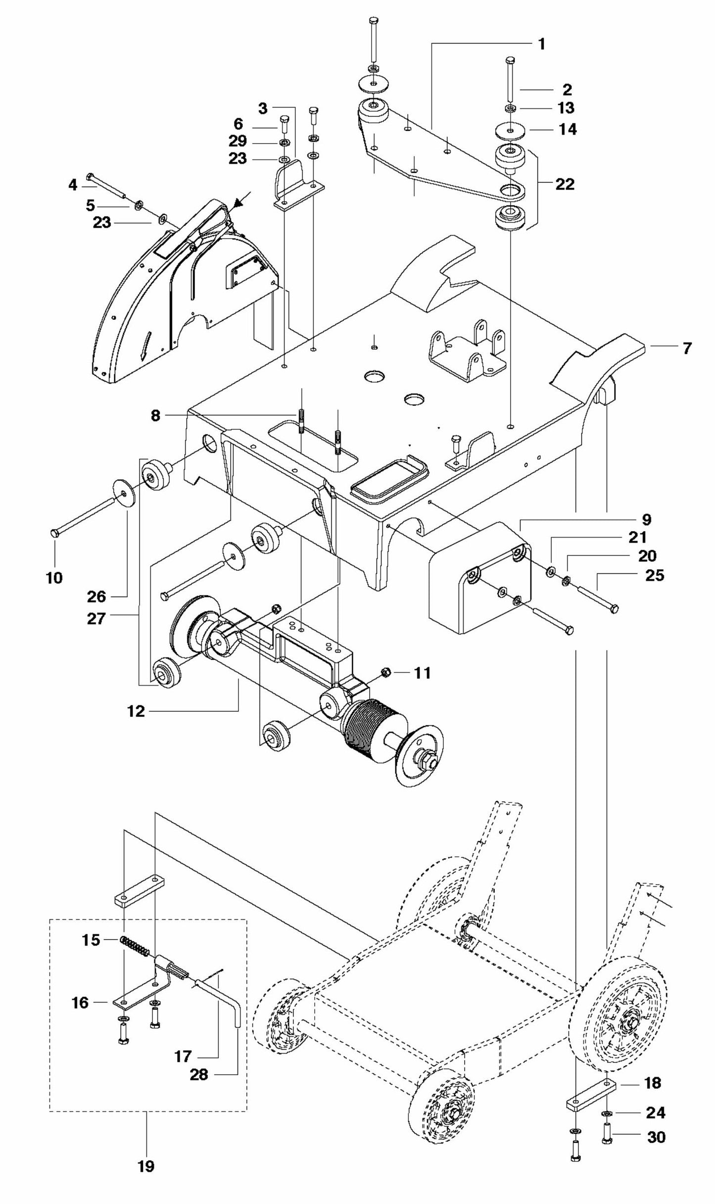 FS410 D Frame Assembly Parts