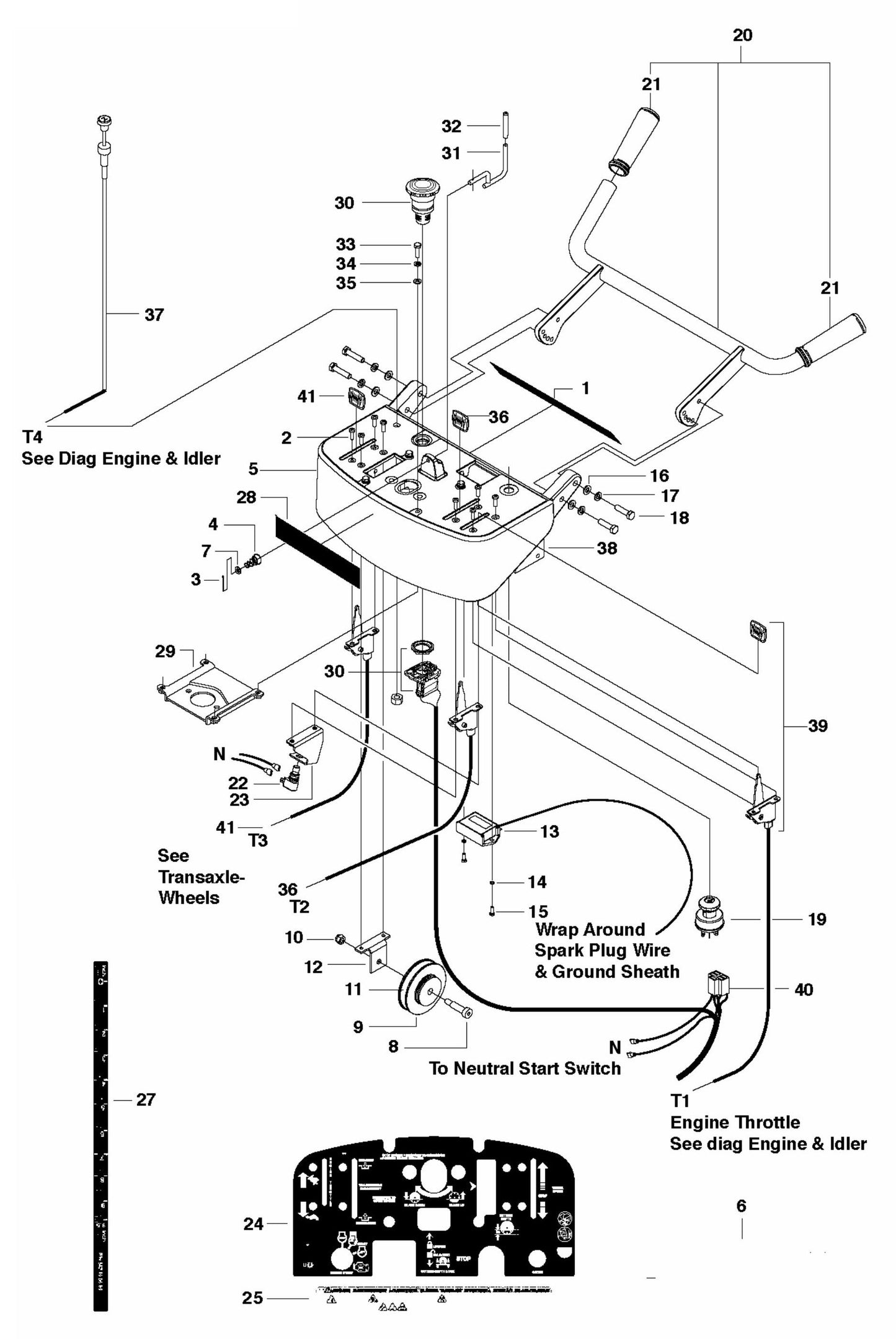 FS520 Control Console 20,24 HP Assembly Parts