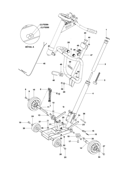 Trolley Parts for FS309 By Husqvarna