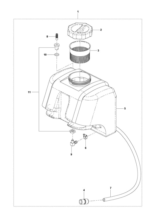 Water Tank Parts for FS309 By Husqvarna
