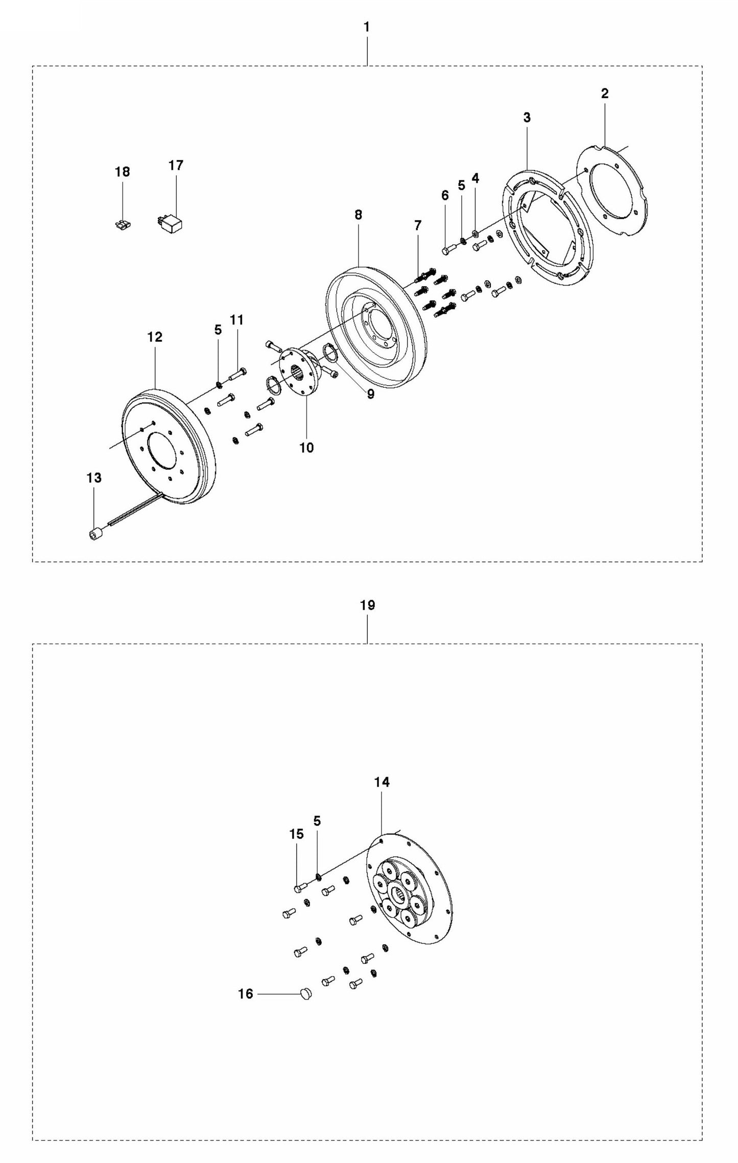 FS5000D Clutch Assembly Parts by Husqvarna