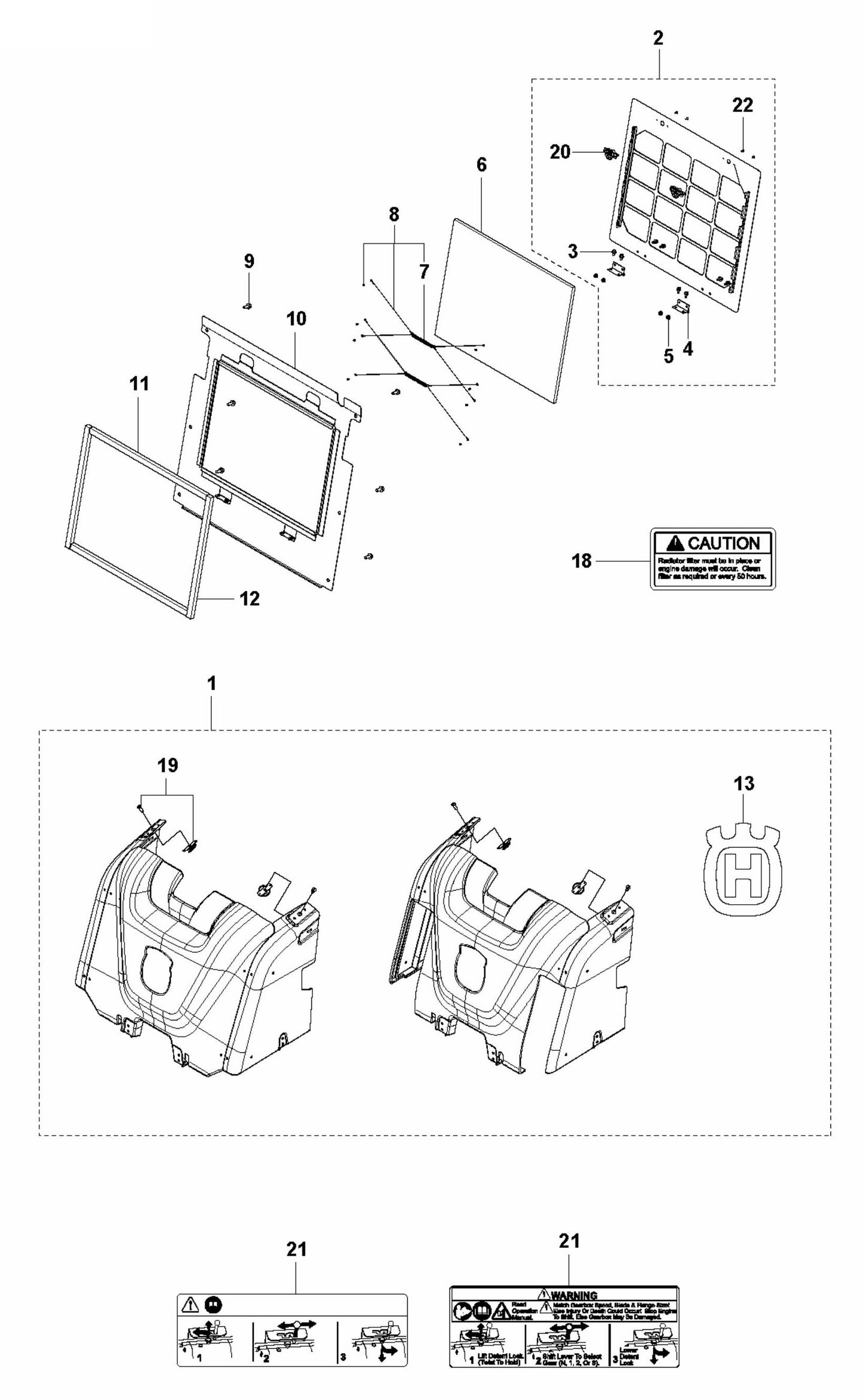 FS7000 DL Cover Assembly-1 Parts
