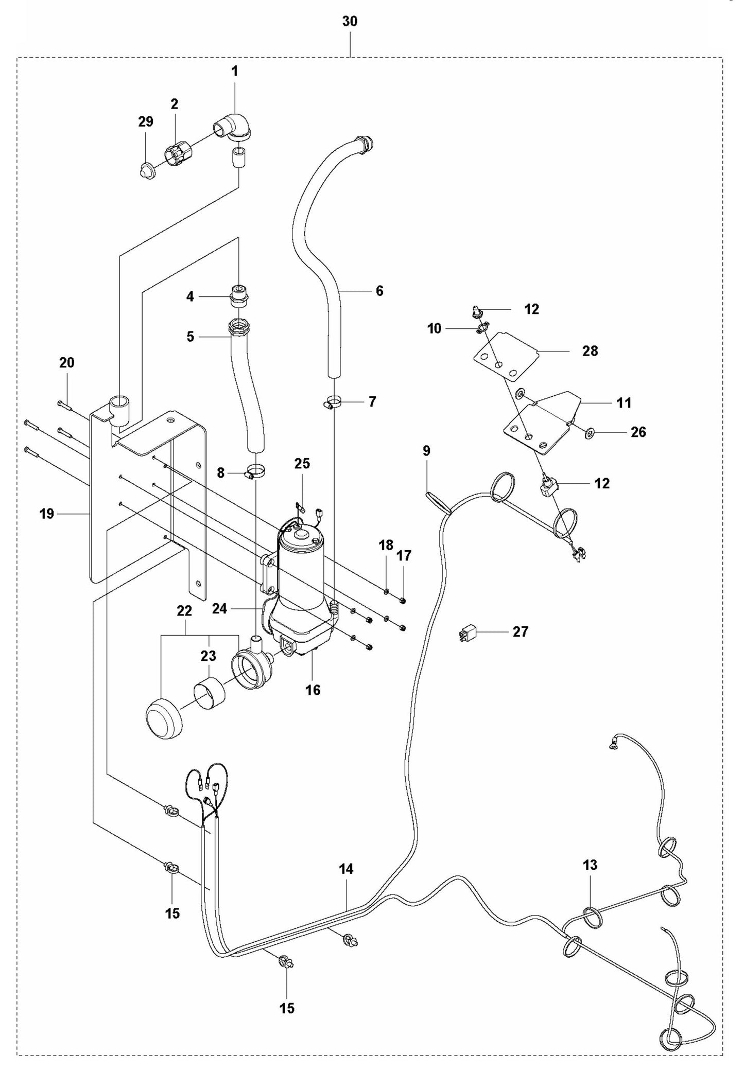 FS7000 DL Water Pump Assembly Parts