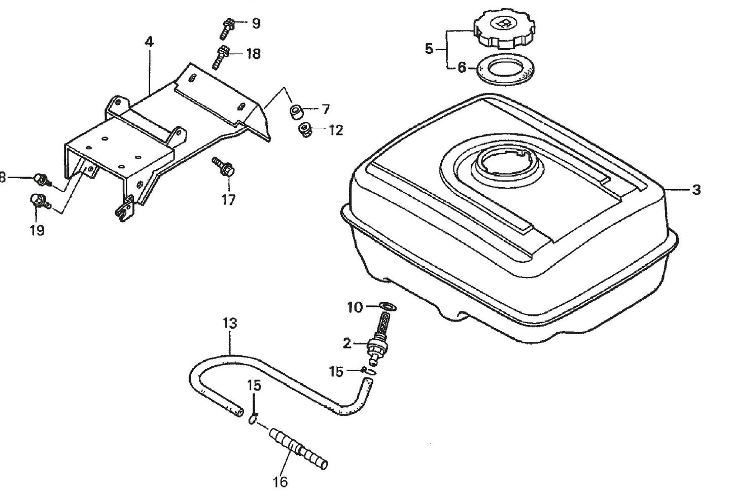 Honda GX620TXF2 Engine Fuel Tankr Assembly Parts For SP2 13H20 S13H20 S20H20 By Multiquip