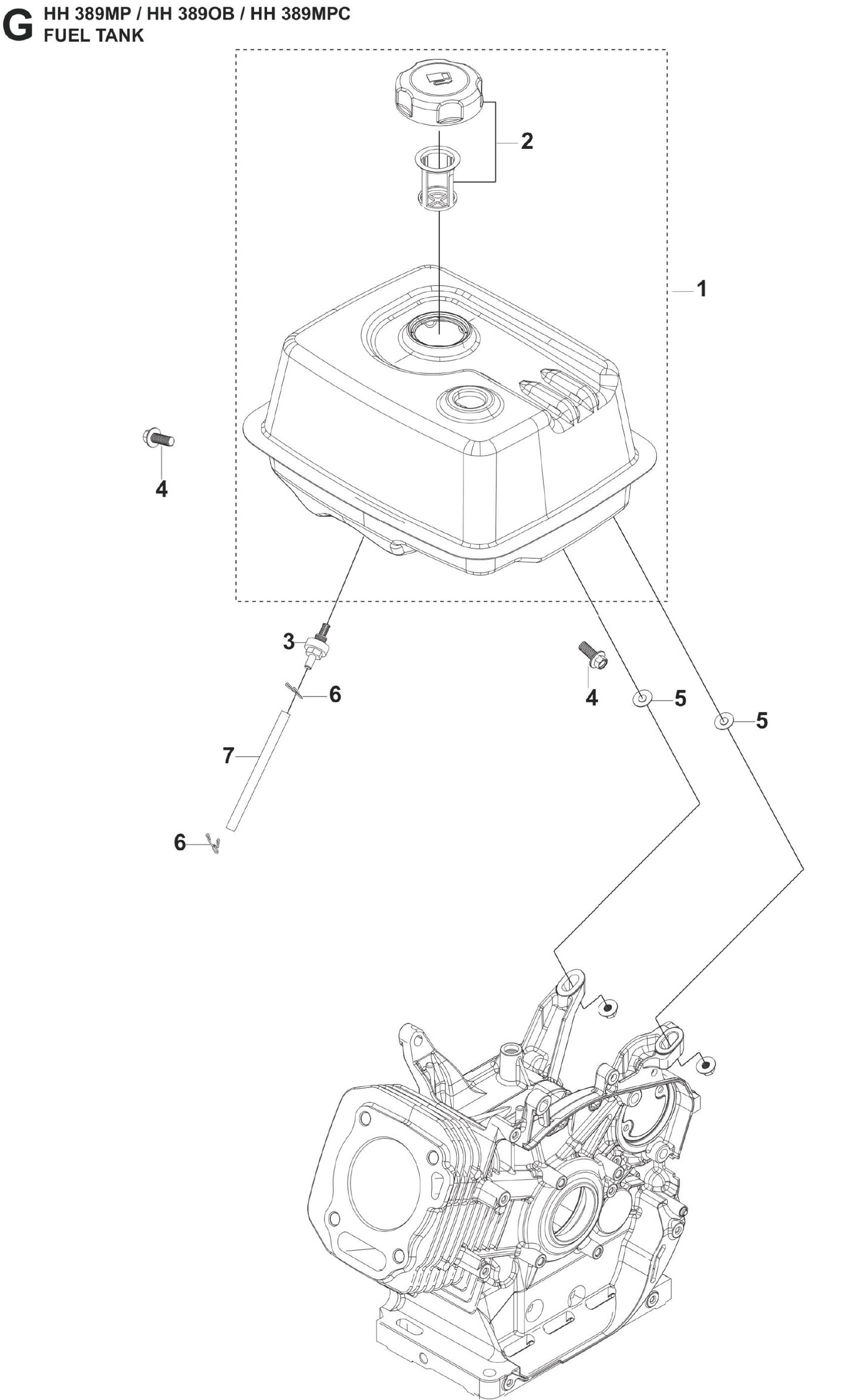 Fuel Tank Parts For FS400 LV S By Husqvarna