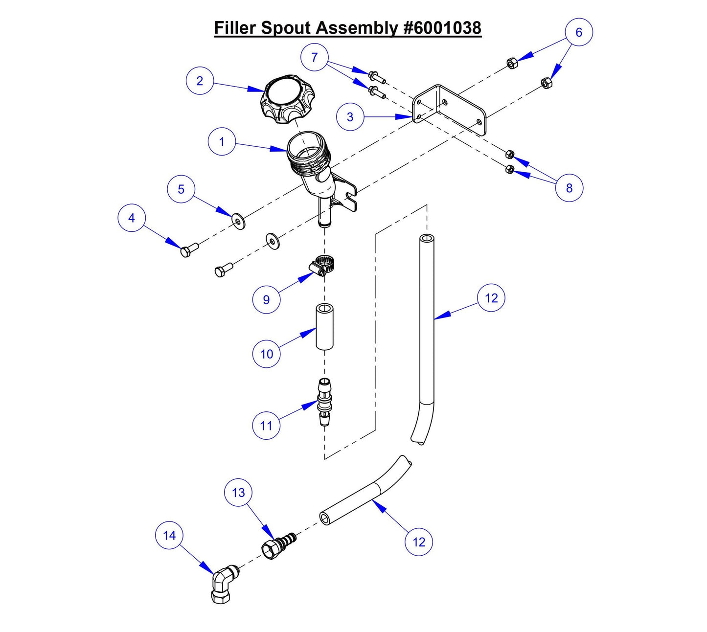 CC5049 Filler Spout Assembly