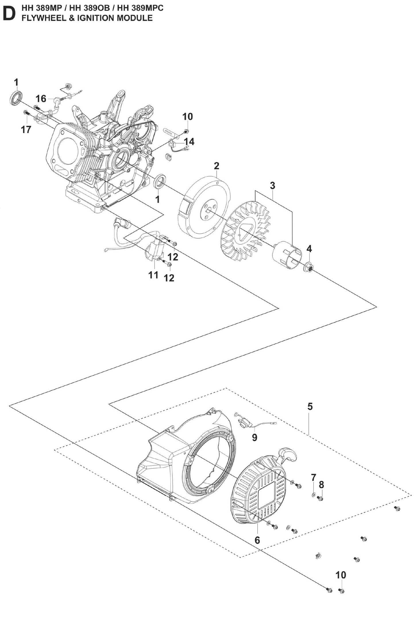 Flywheel And Ignition Module Parts For FS400 LV S By Husqvarna