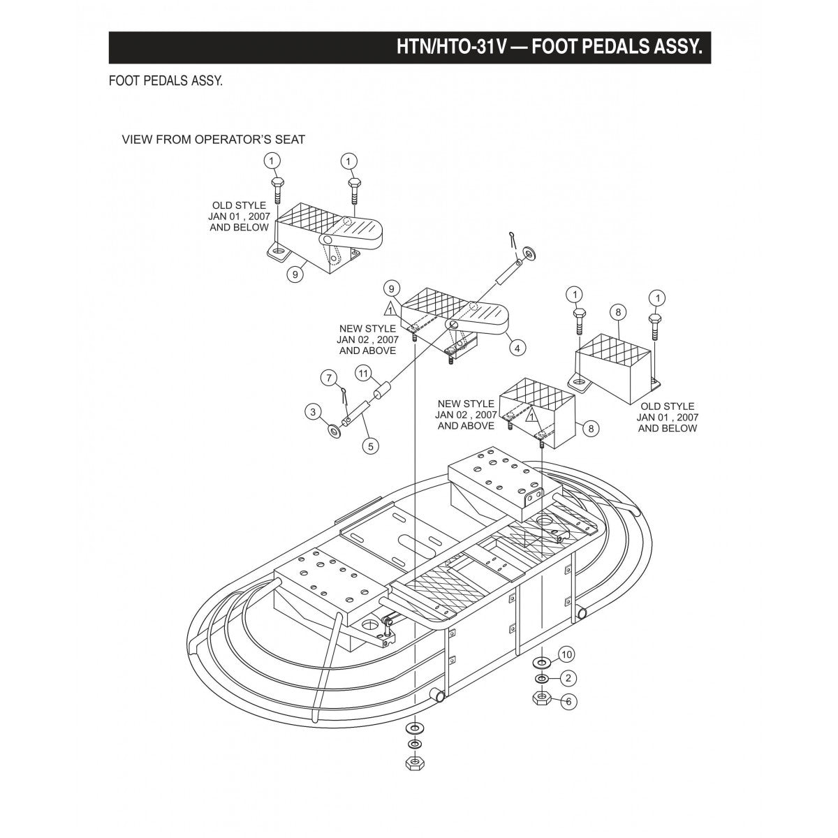 HTN-31VTCSL5 HTO-31VTCSL5 Foot Pedals Assembly
