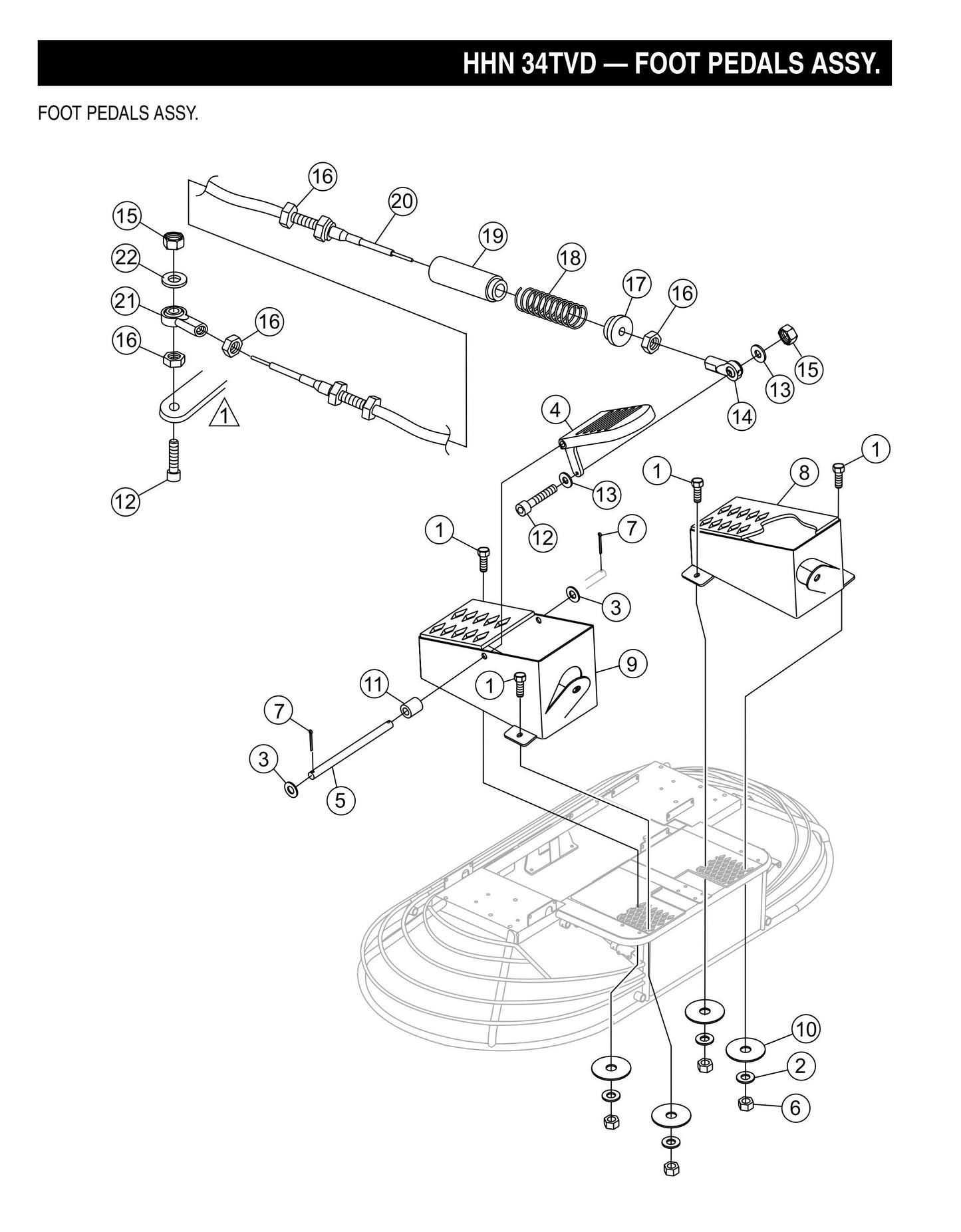 HHN-34TVD Foot Pedals Assembly