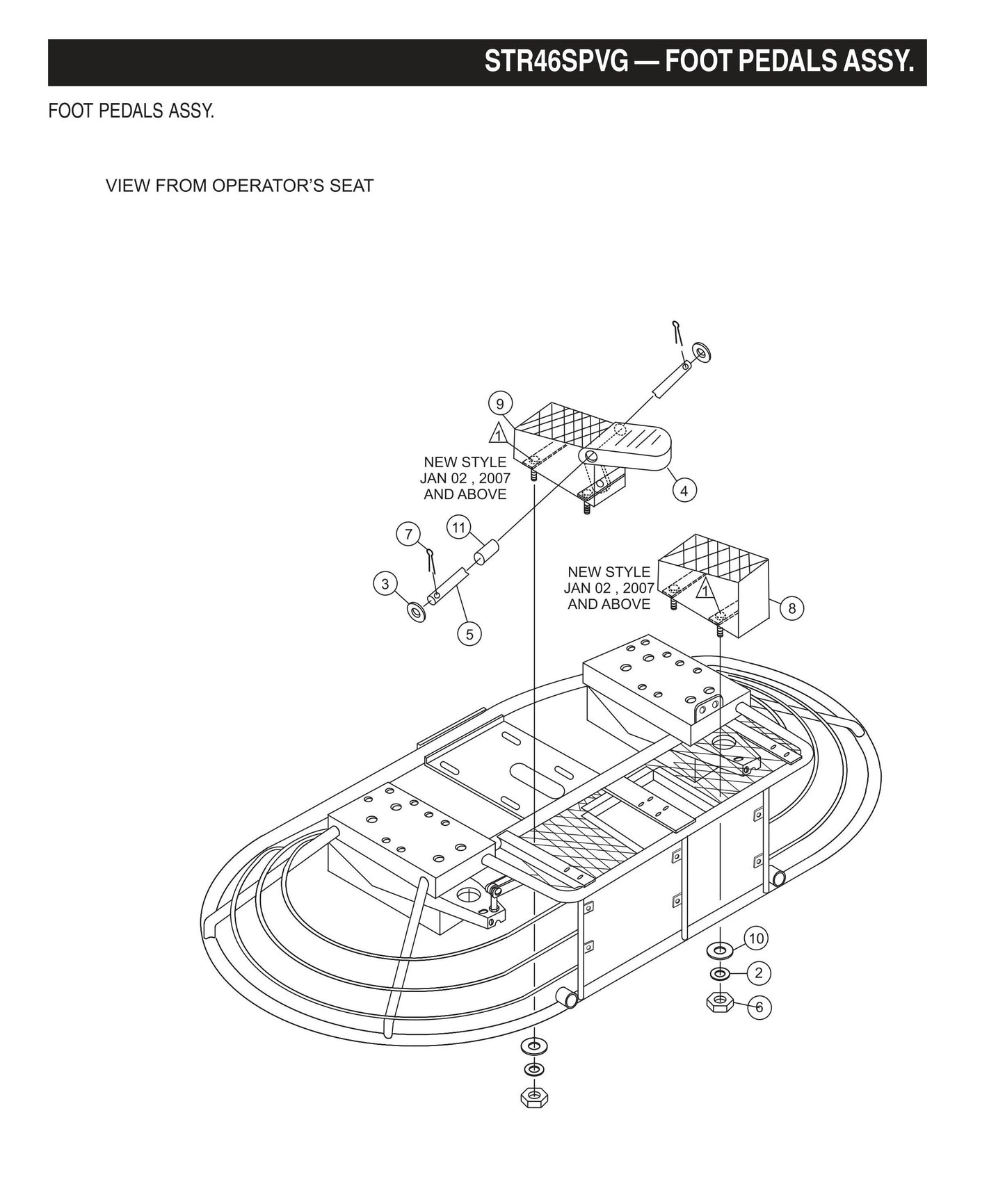 STR46SPVG STOW-Foot Pedals Assembly