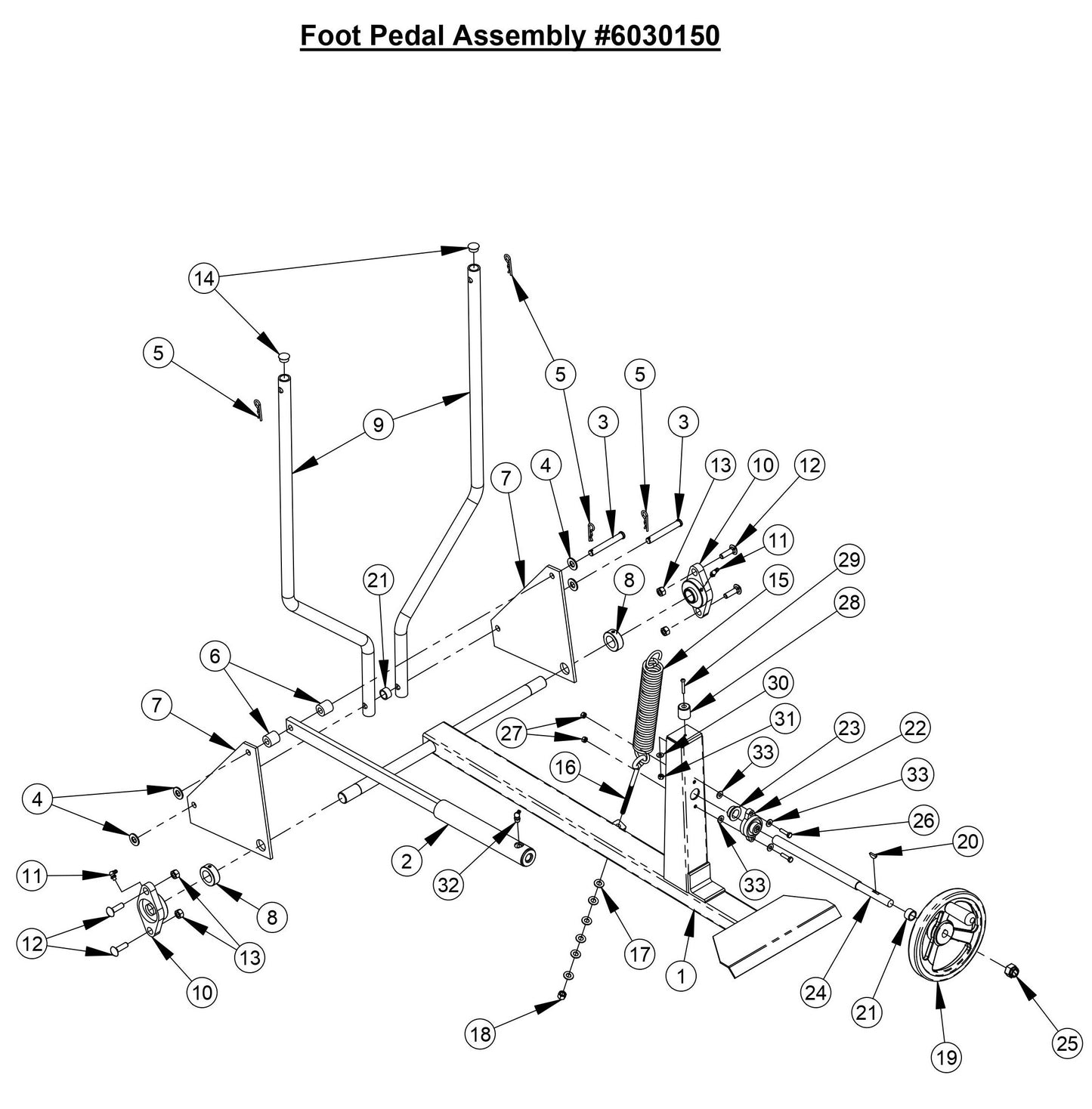 CC800M Foot Pedal Assembly