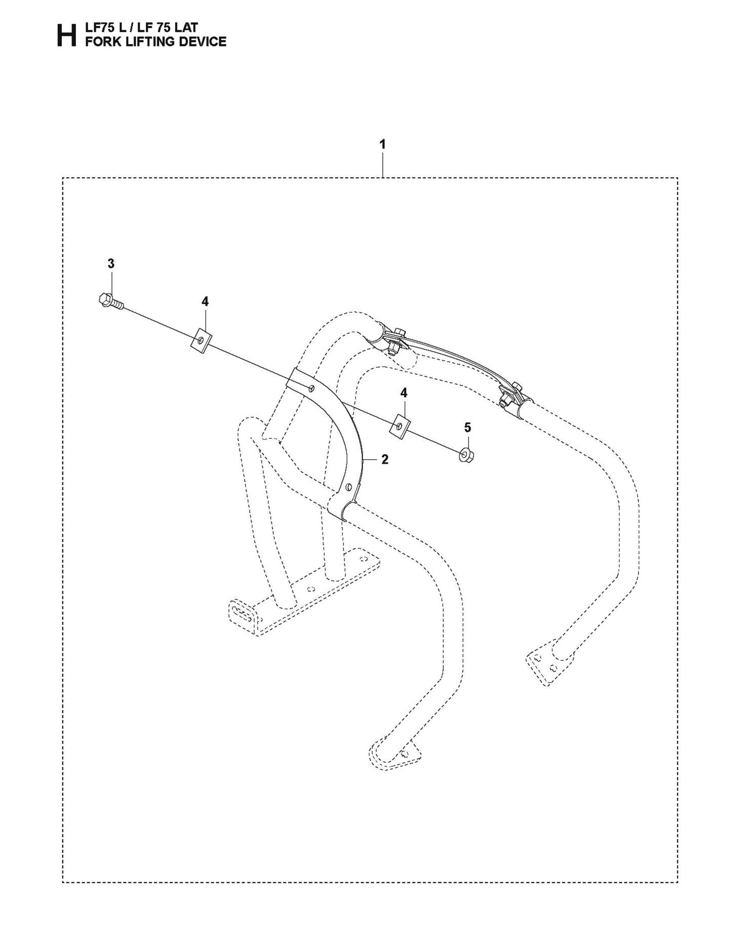 Fork Lifting Device Parts For LF 75 LAT By Husqvarna