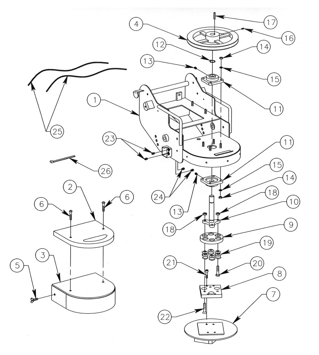 SG12E Frame Assembly SG12/E Surface Grinder Parts By General Equipment
