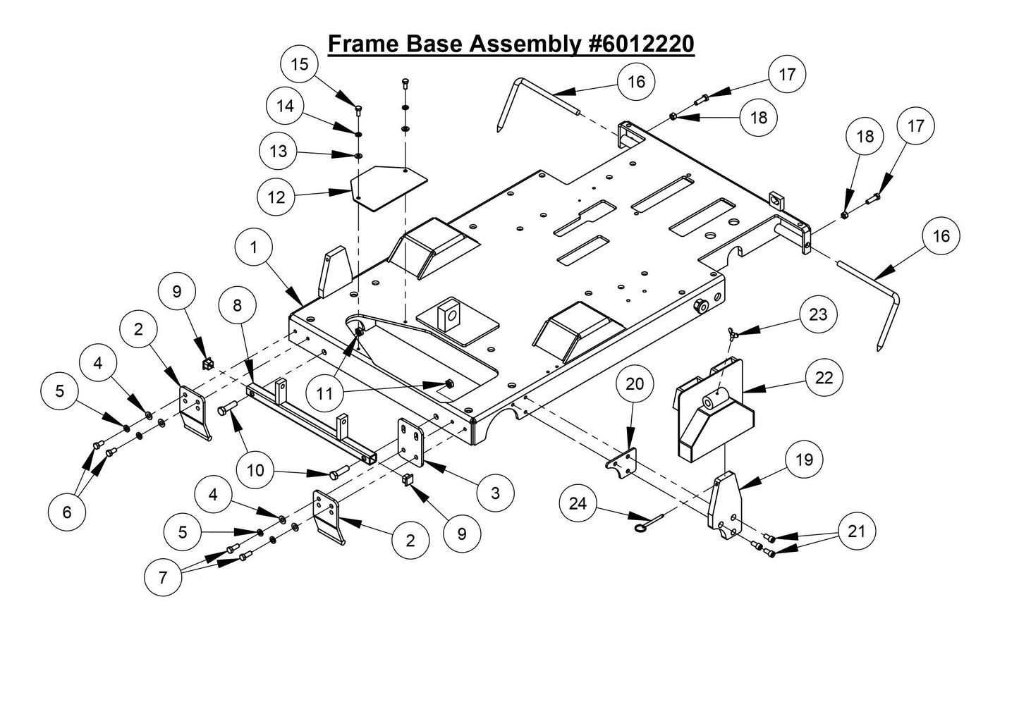 CC3700E-3 Frame Base Assembly