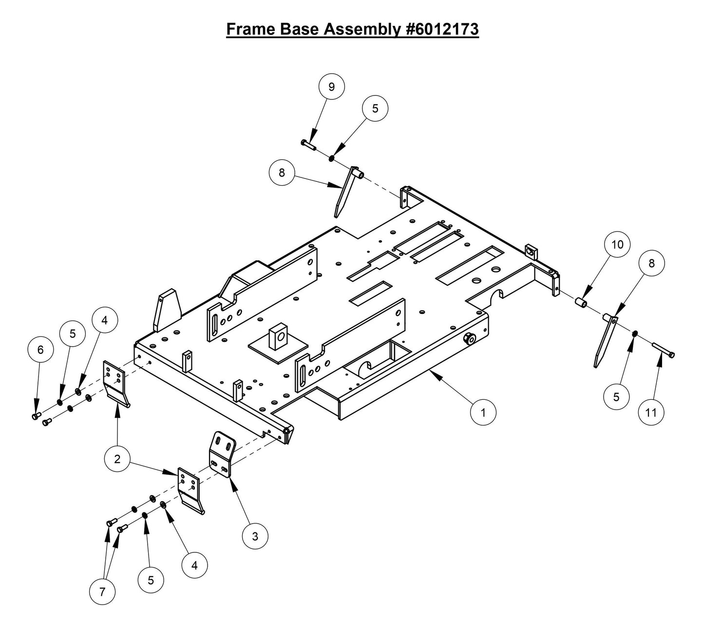 CC3700E Frame Base Assembly