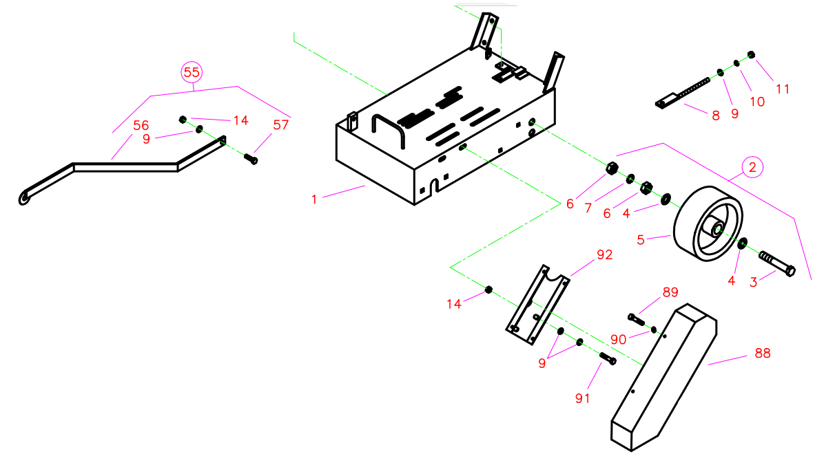 CC1100 Frame Base Assembly