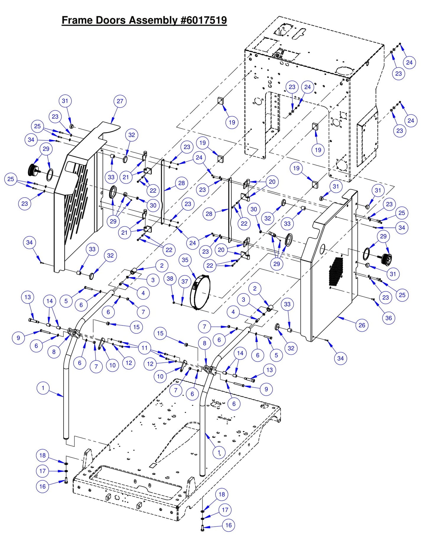 CC7574DK Frame Doors Assembly