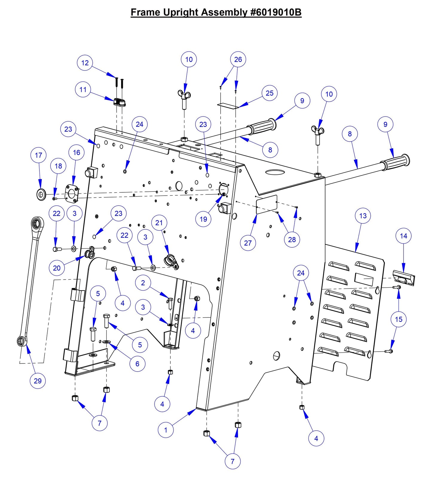 CC6566-3 Frame Upright Assembly