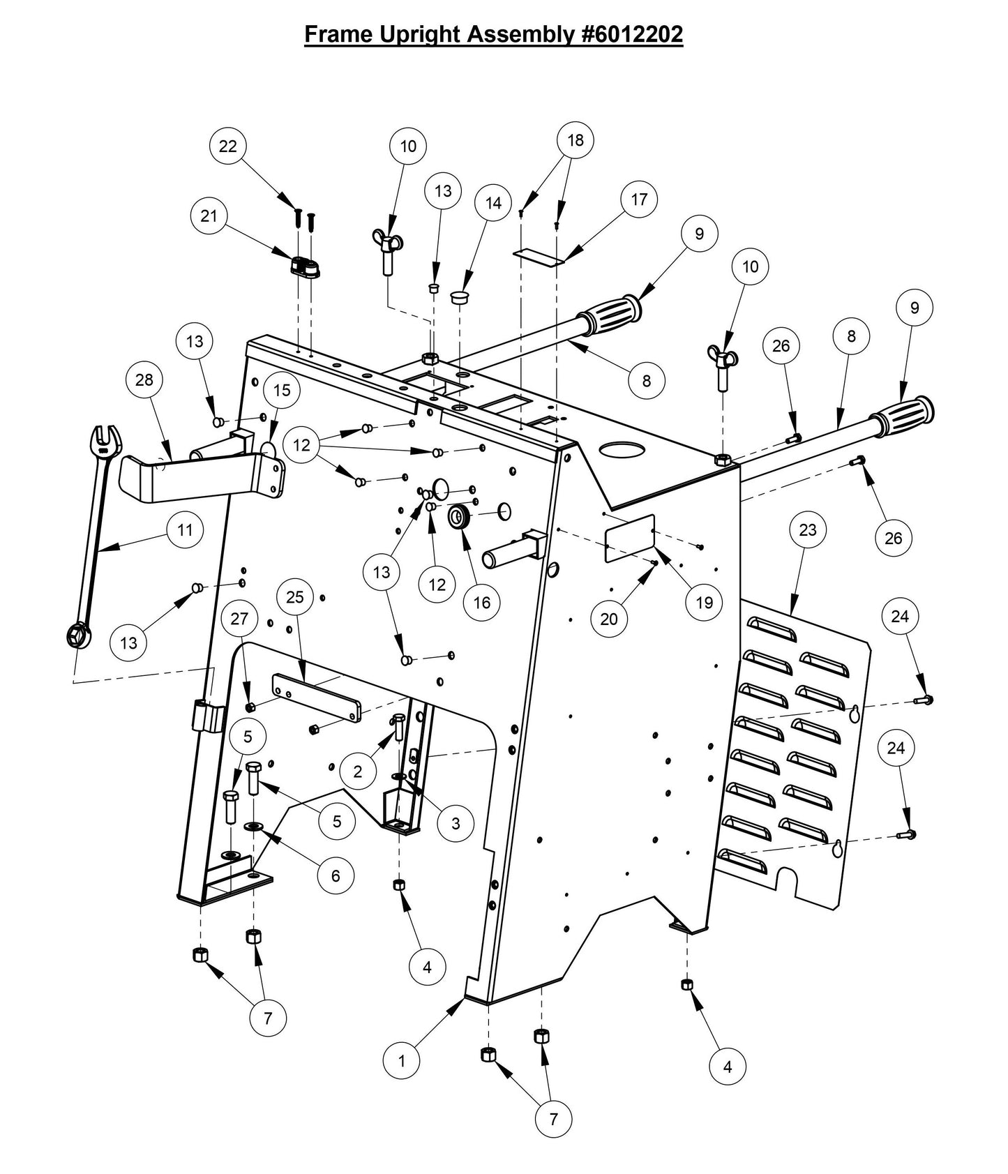 CC3728 Frame Upright Assembly