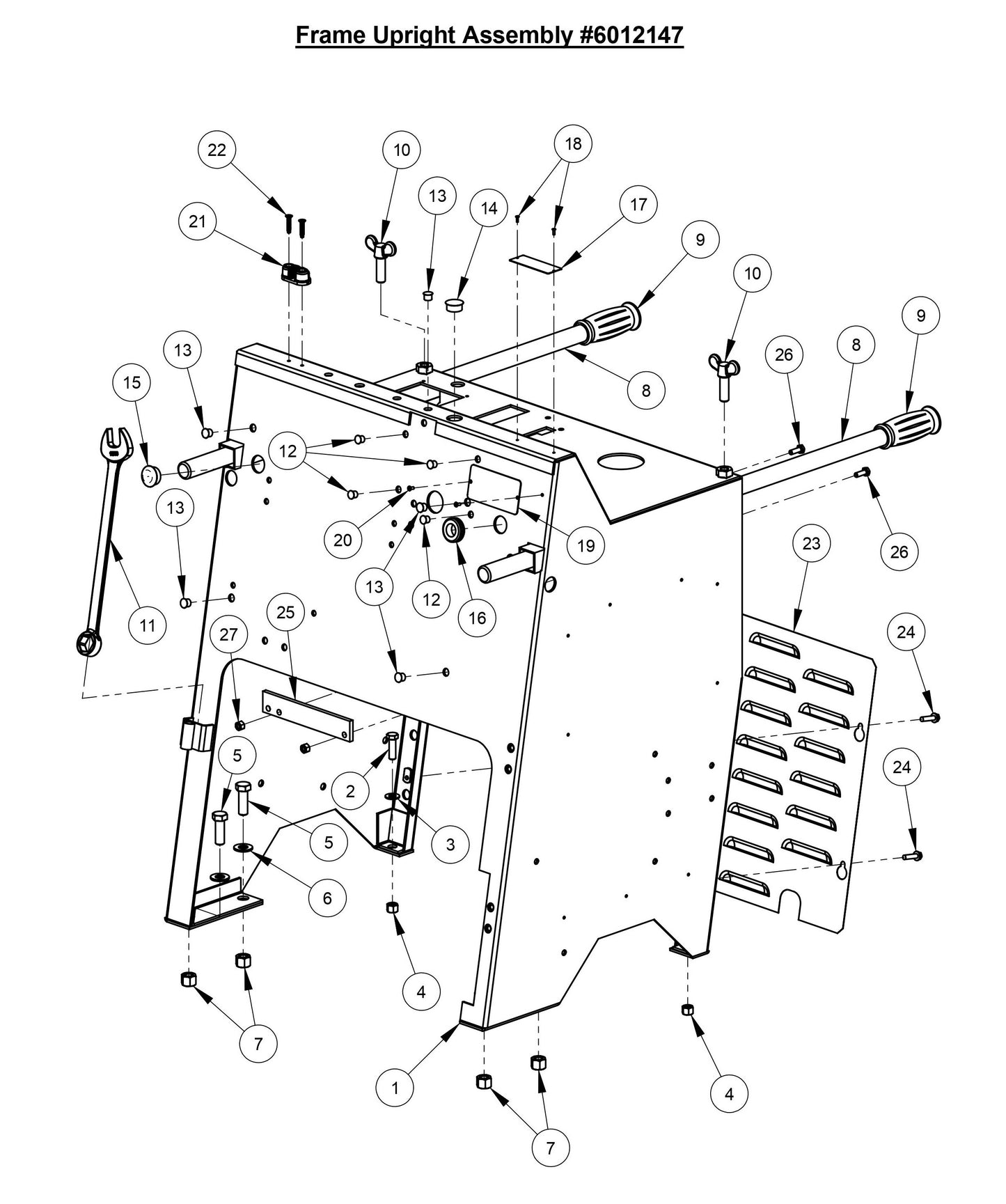 CC3700E Frame Upright Assembly