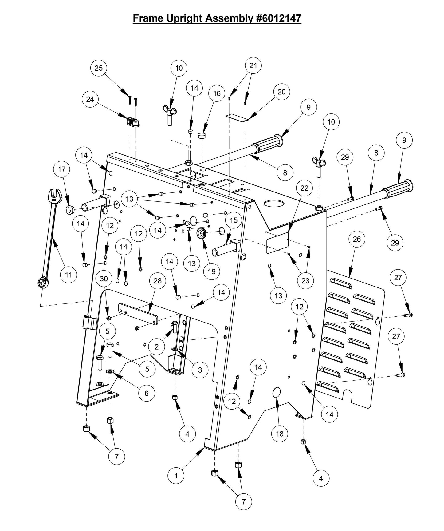 CC3700E-3 Frame Upright Assembly