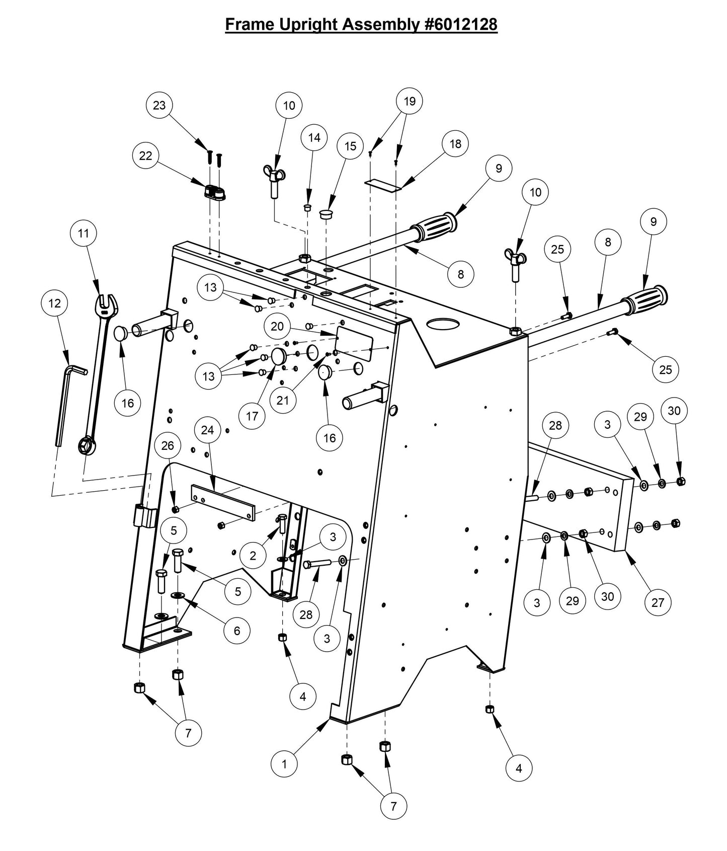 CC3700TE Frame Upright Assembly