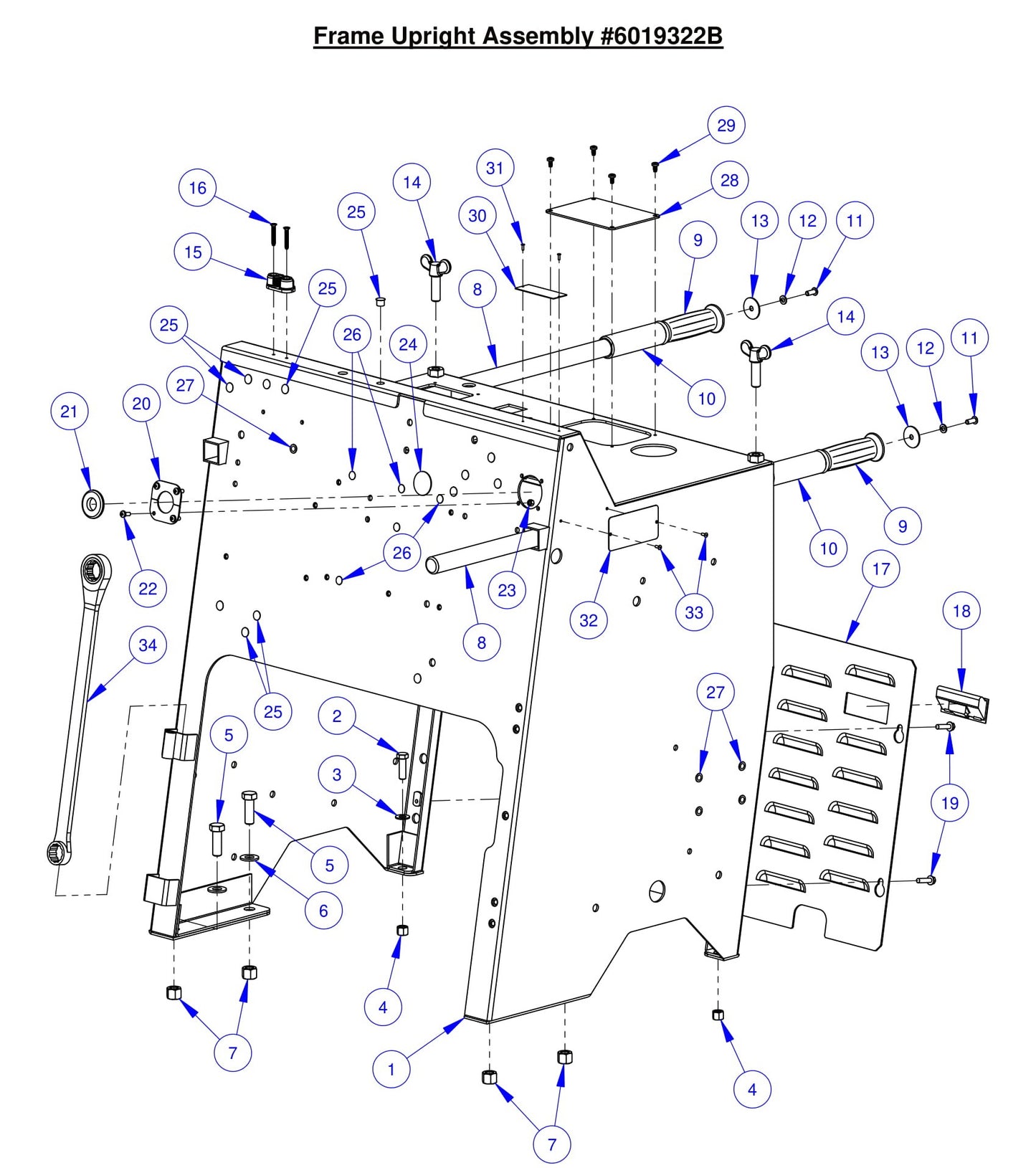 CC6561-3 Frame Upright Assembly