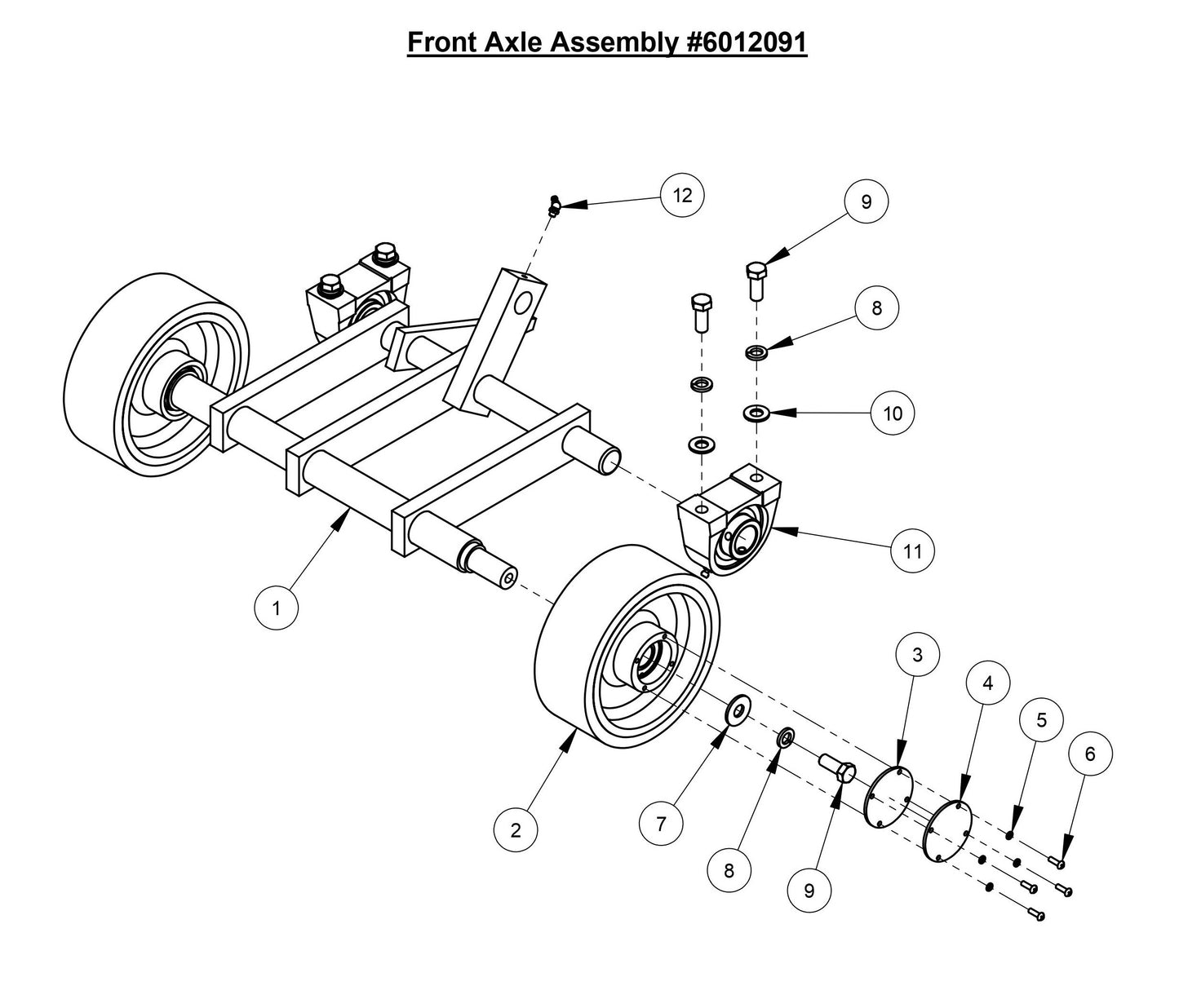 CC3700TE Front Axle Assembly