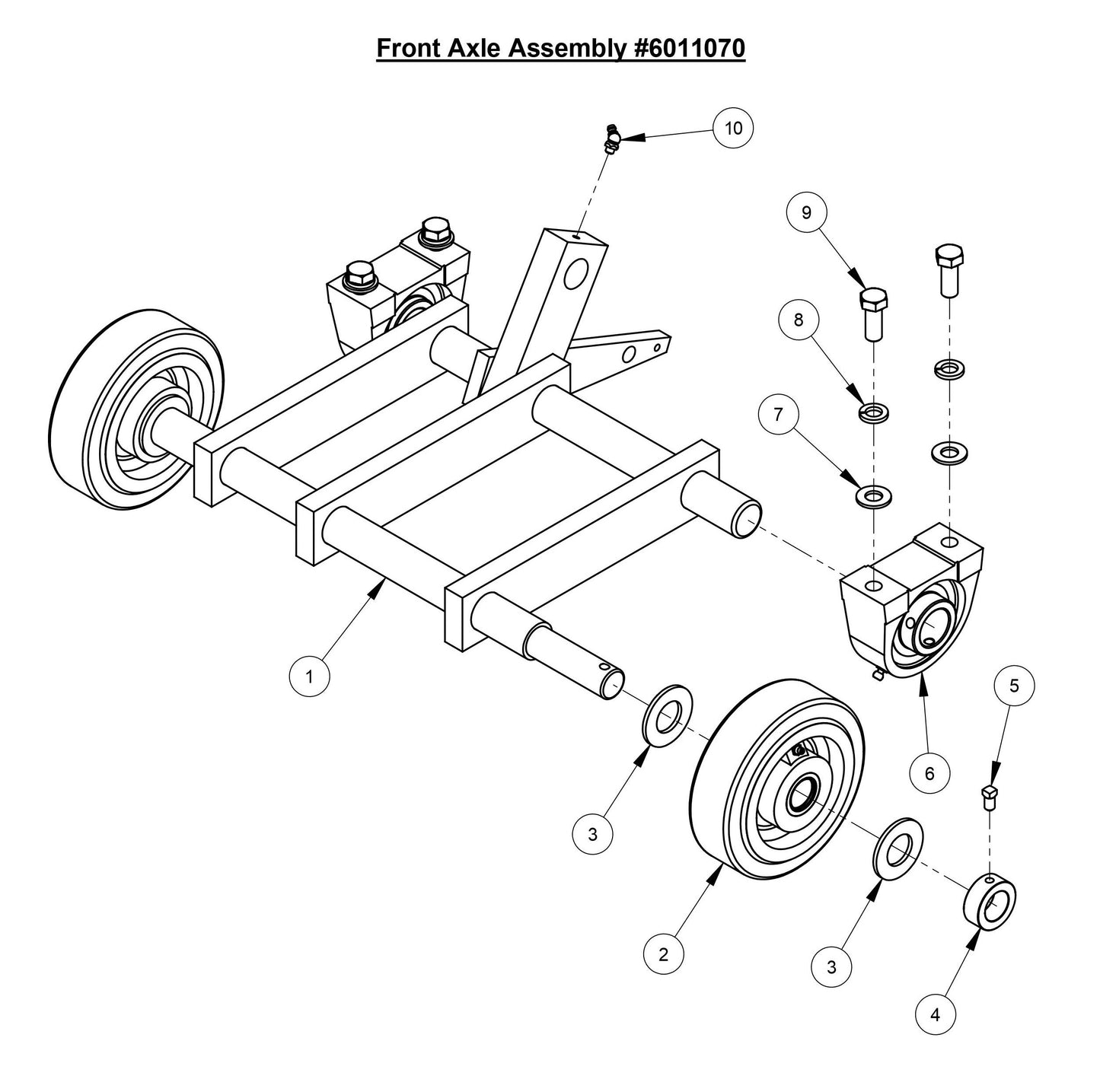 CC3535JBVP Front Axle Assembly