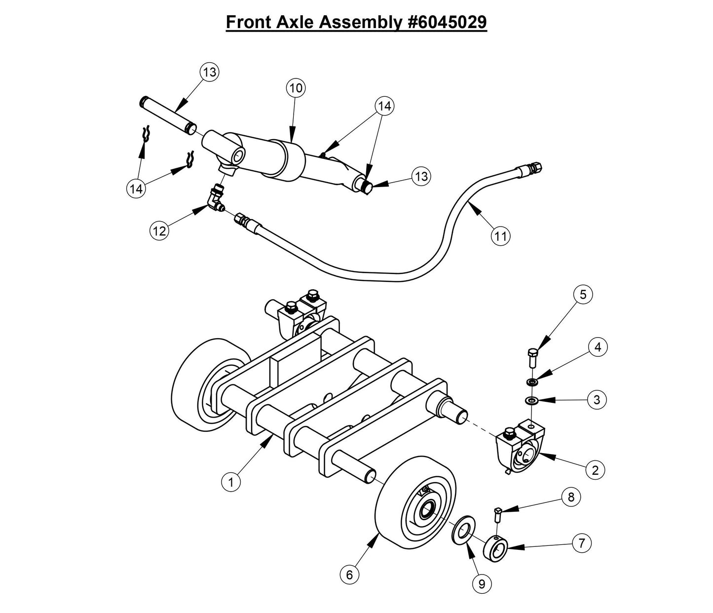 CC4144DXL Front Axle Assembly