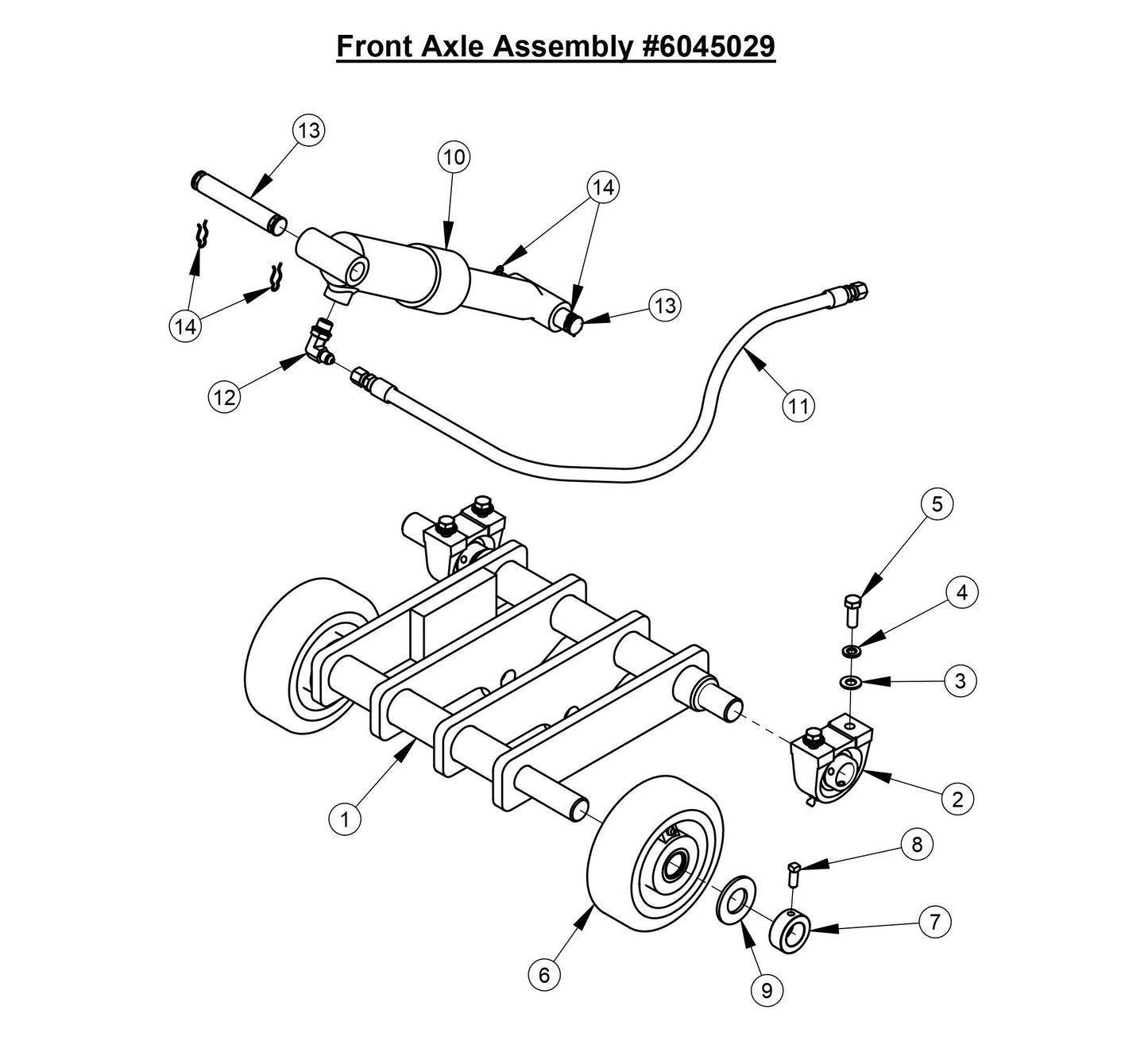 CC4120 /30EXL-3 Front Axle Assembly
