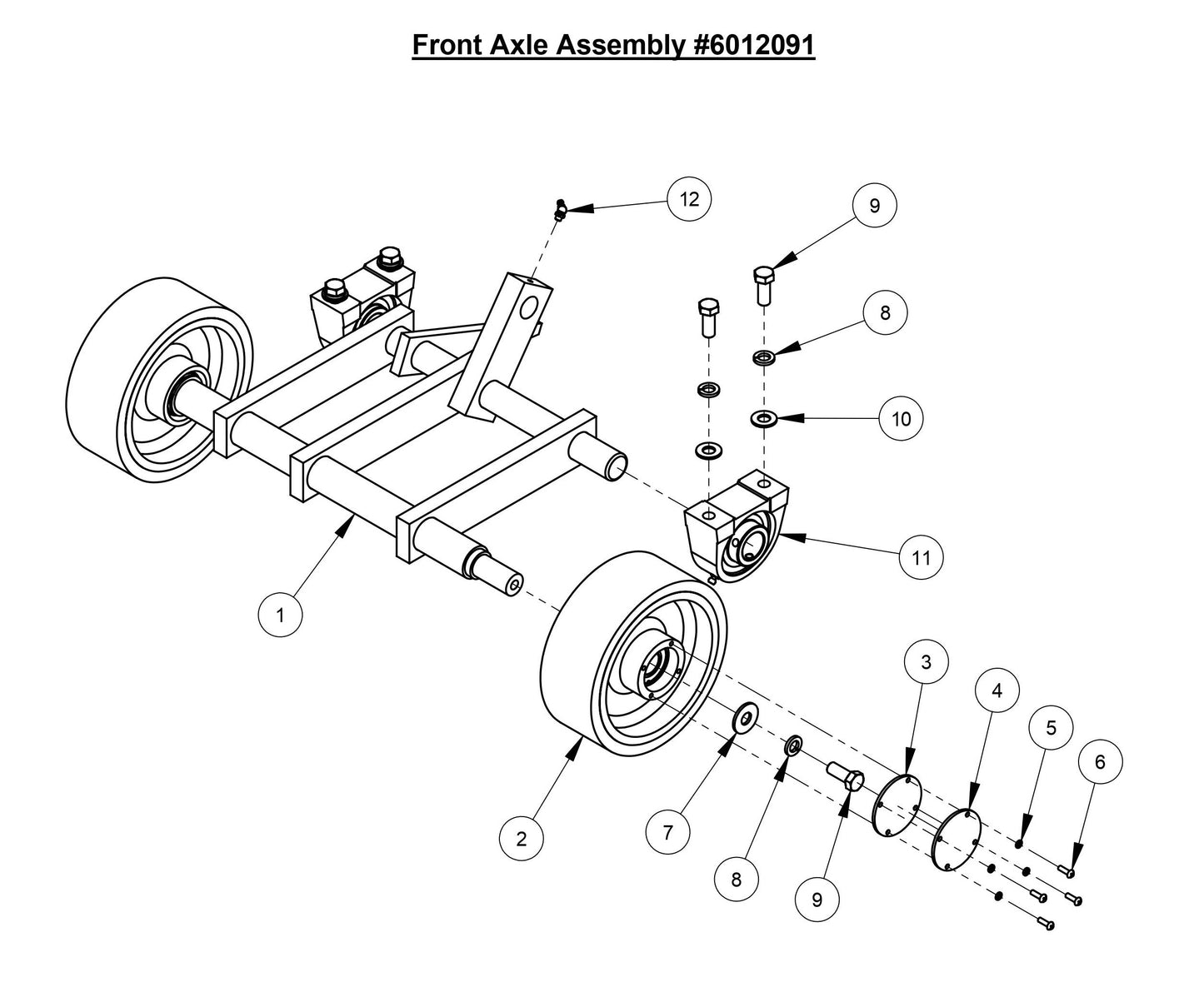 CC3728 Front Axle Assembly