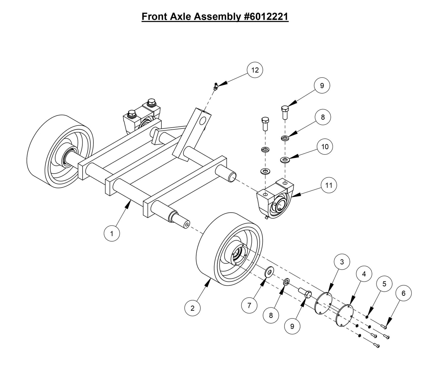 CC3700E-3 Front Axle Assembly