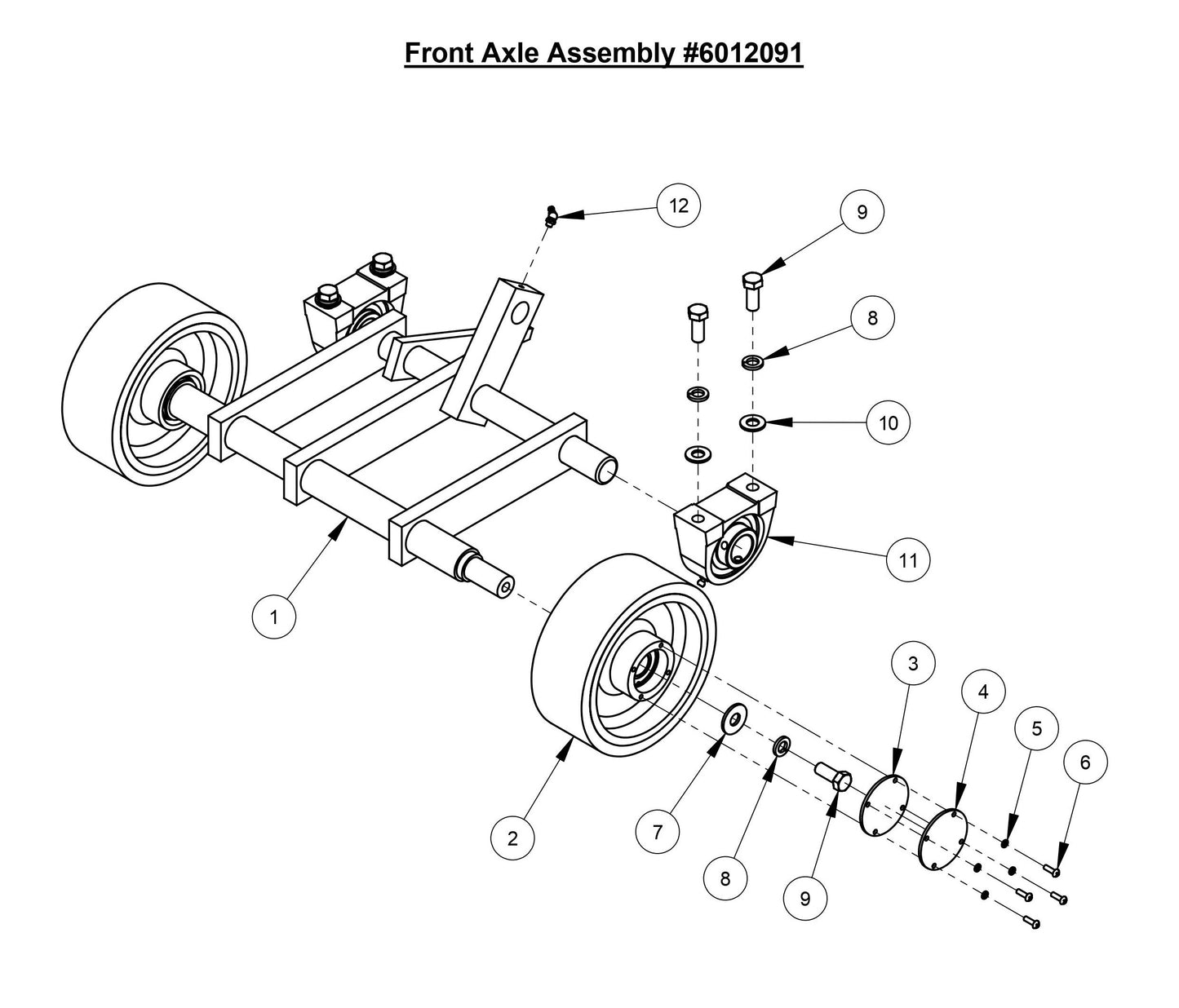 CC3700E Front Axle Assembly