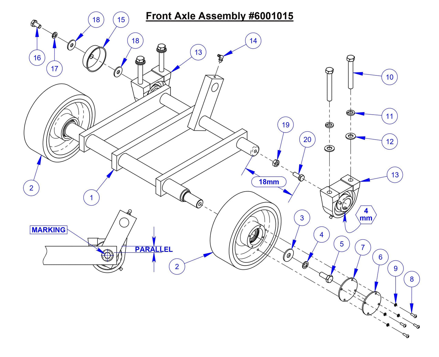 CC5049 Front Axle Assembly