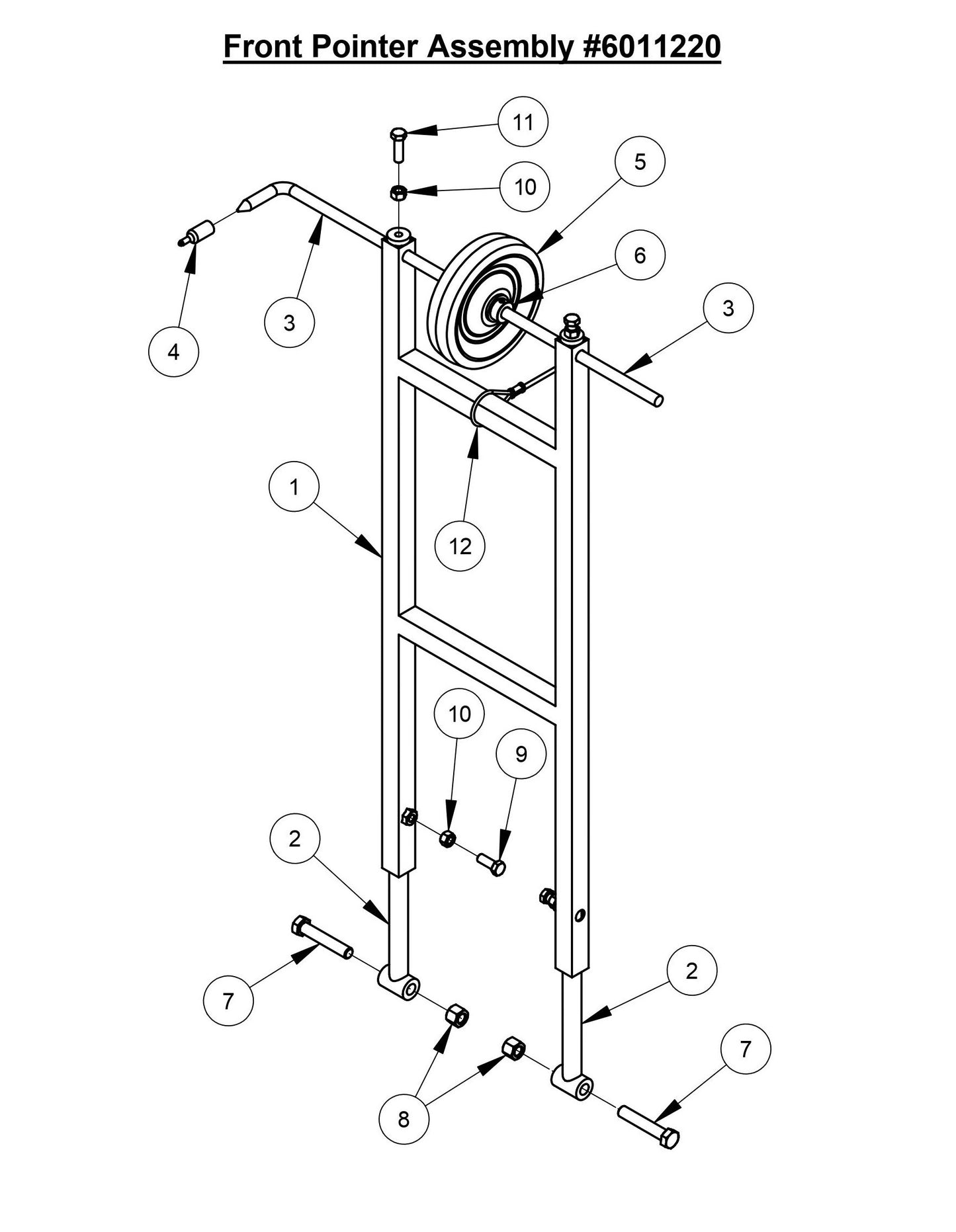 CC3700TE Front Pointer Assembly
